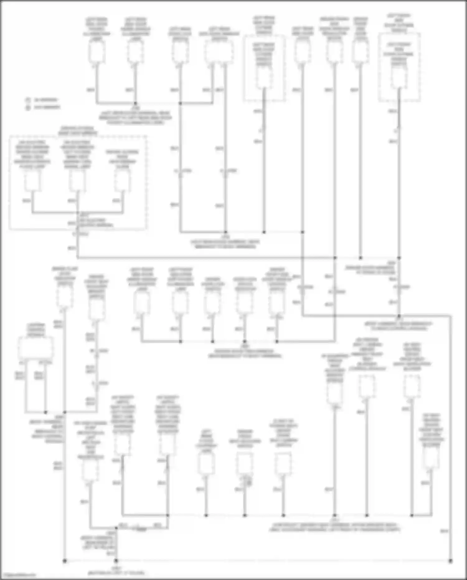 Wiring diagram door lock status indicator for GMC Yukon V (2020-2024) (2 of 3)
