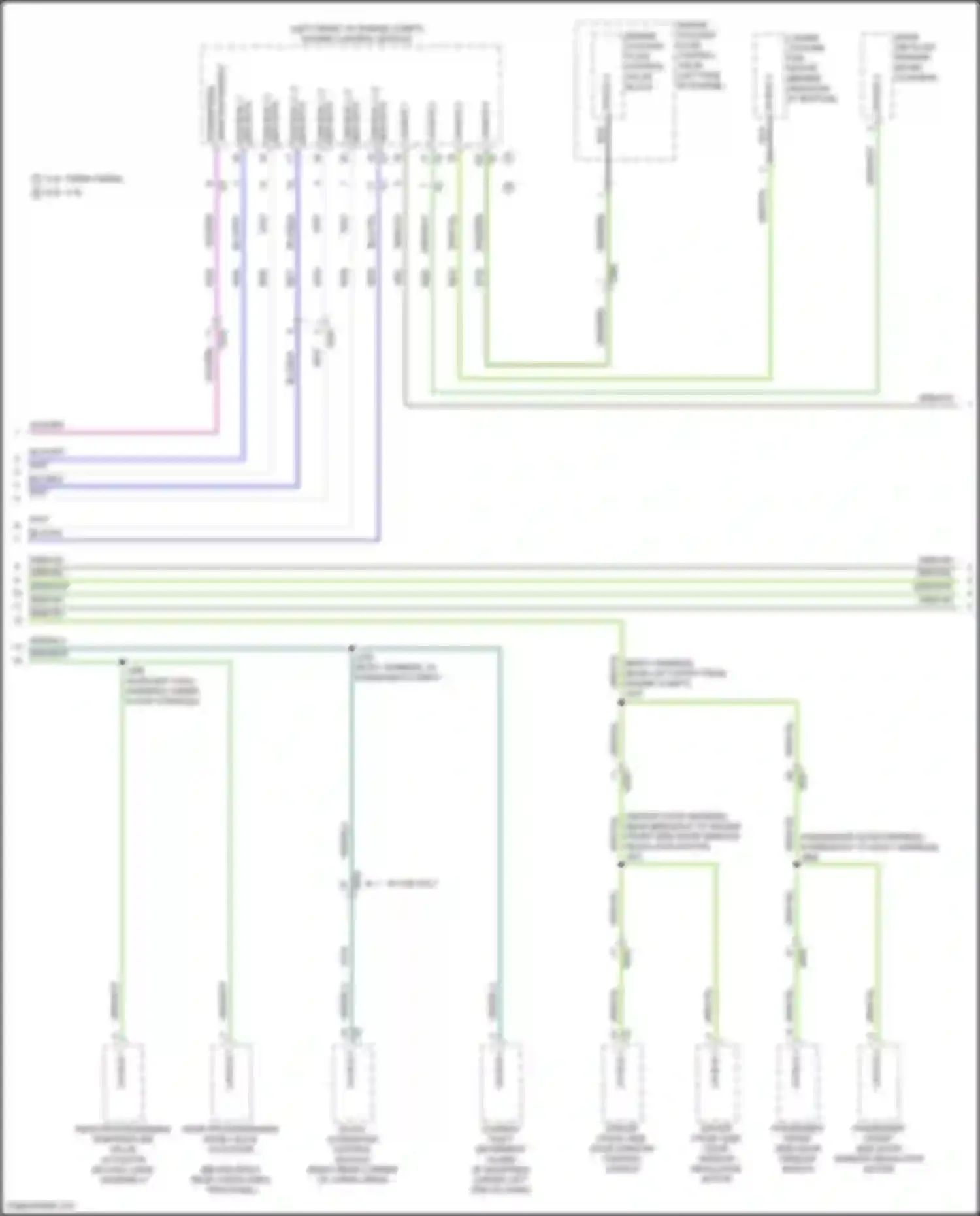Wiring diagram driver front side door window regulator motor for GMC Yukon V (2020-2024) (3 of 9)