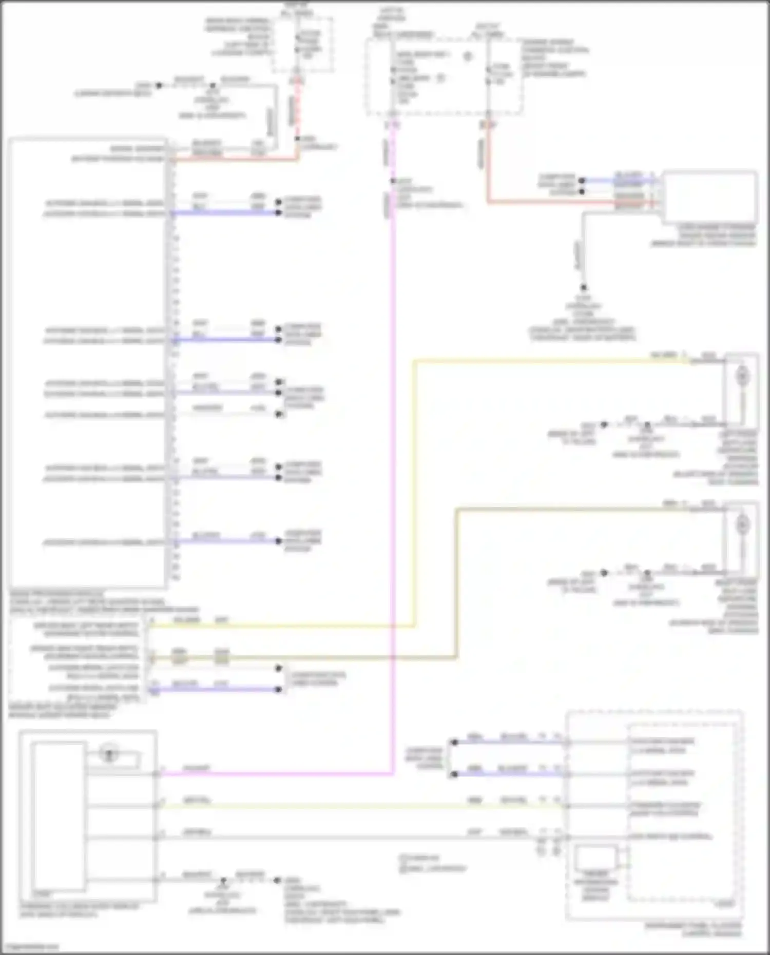 Wiring diagram forward collision alert led control for GMC Yukon V (2020-2024) (1 of 2)