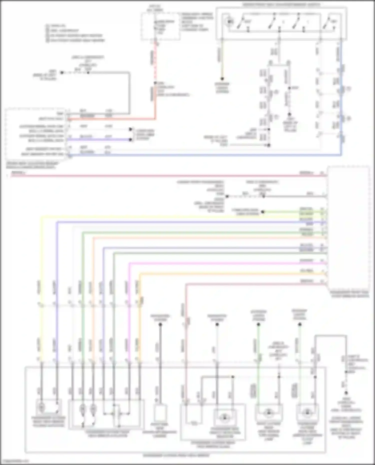 Wiring diagram passenger outside rear view mirror for GMC Yukon V (2020-2024) (6 of 7)