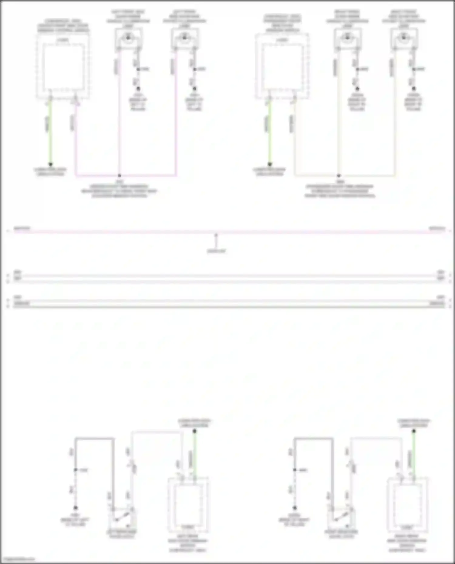 Wiring diagram right front side door map pocket illumination lamp for GMC Yukon V (2020-2024) (1 of 4)