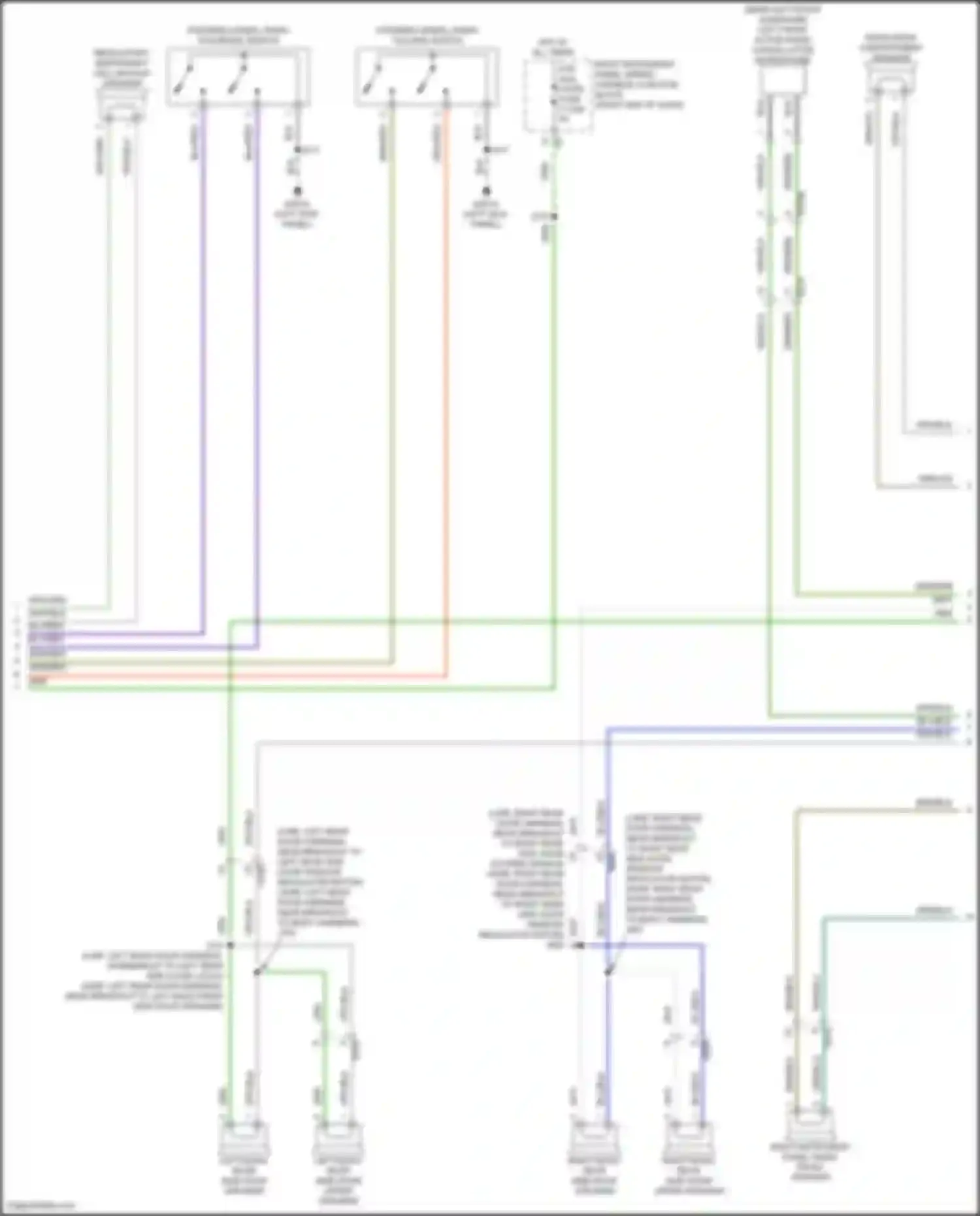Wiring diagram right radio rear side door upper speaker for GMC Yukon V (2020-2024) (1 of 2)