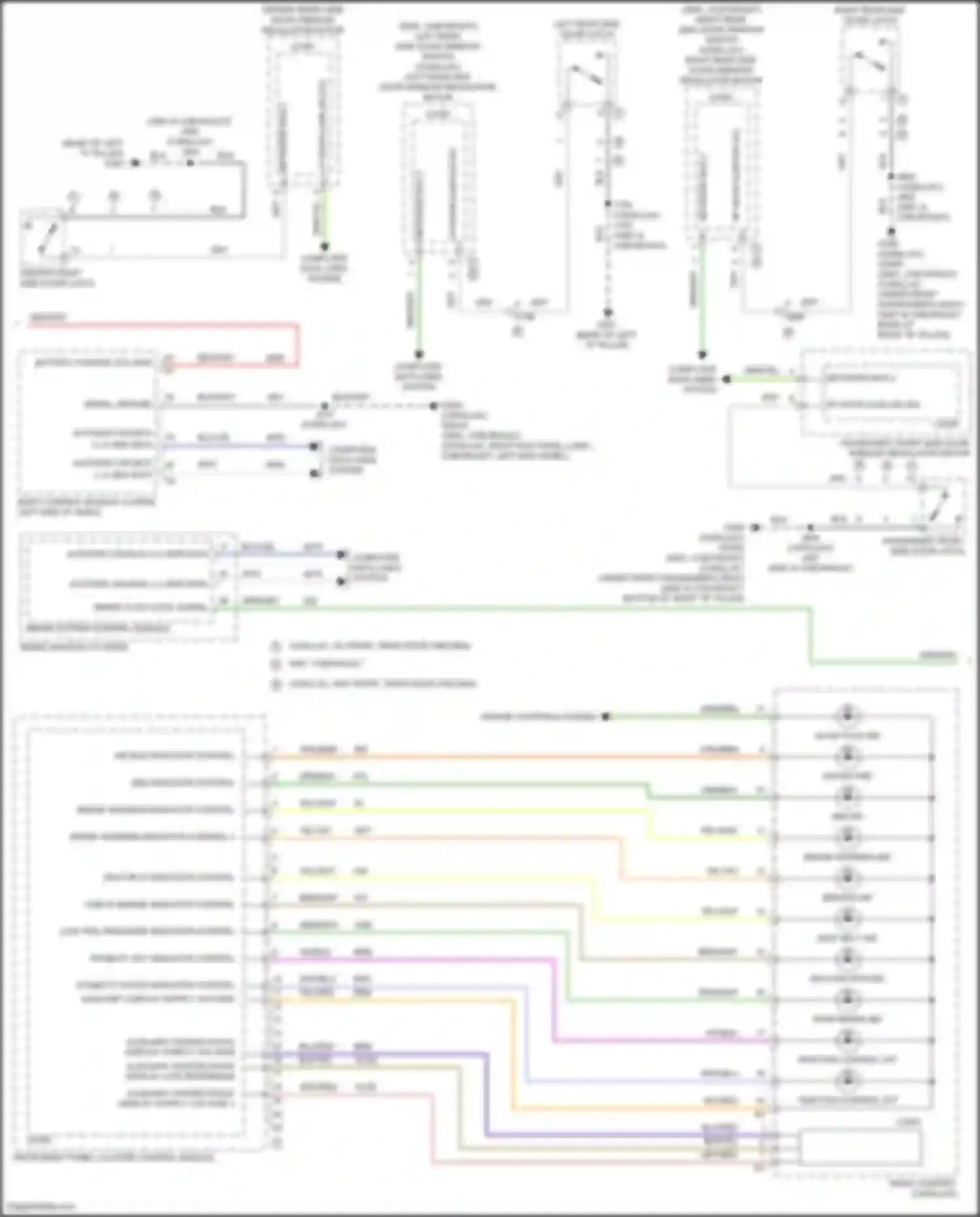 Wiring diagram seat belt indicator control for GMC Yukon V (2020-2024) (1 of 1)