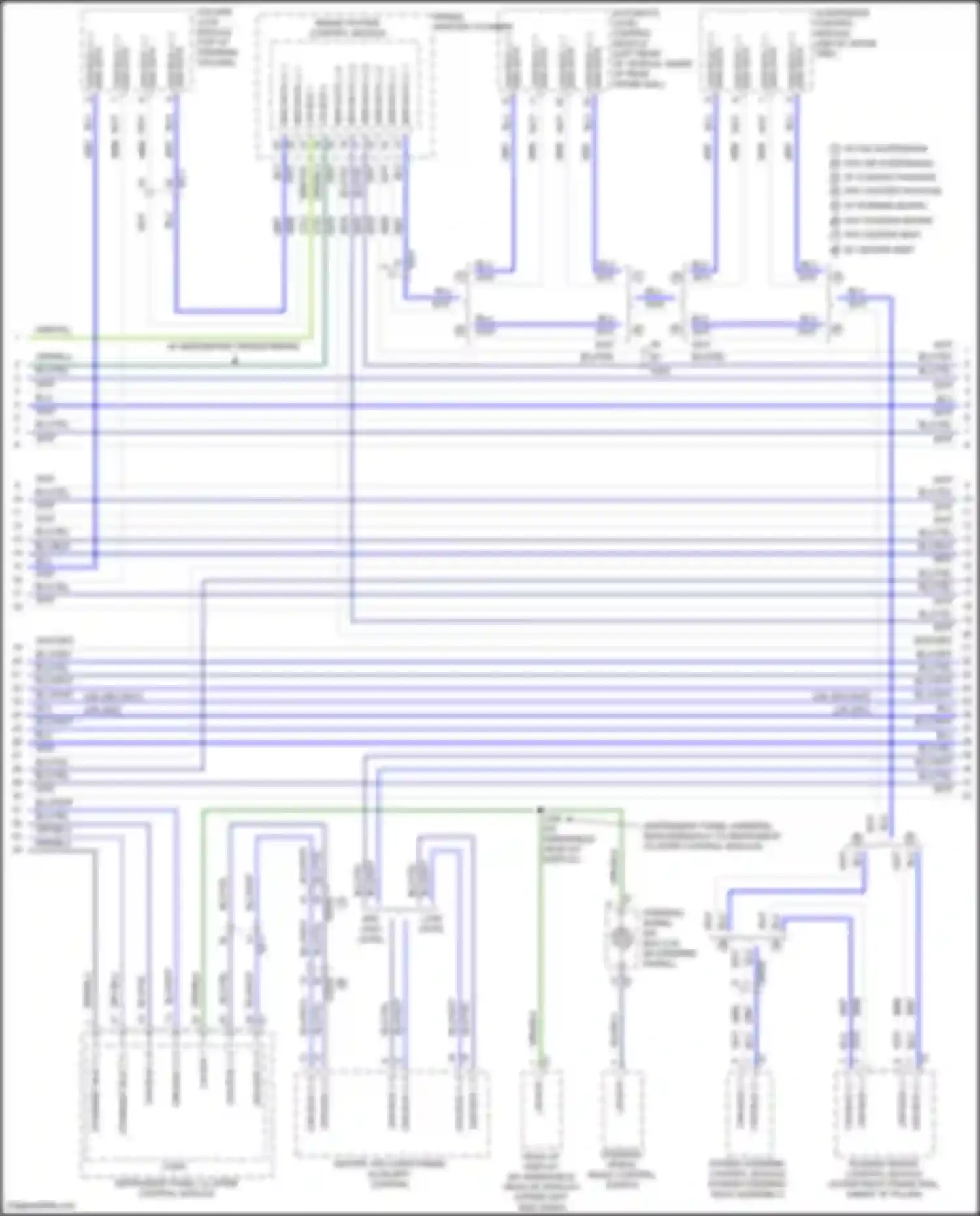 Wiring diagram w/o center seat for GMC Yukon V (2020-2024) (1 of 2)