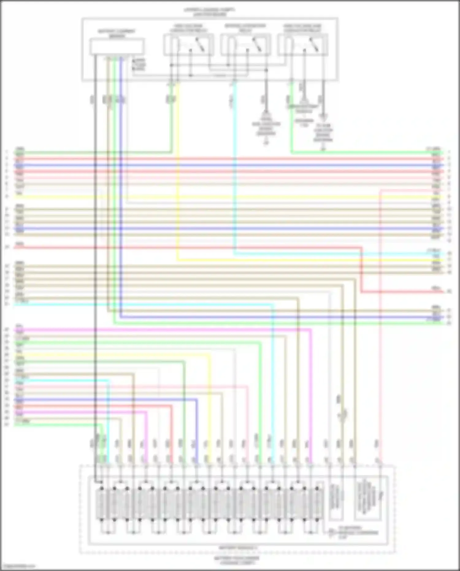 Accord Honda IX facelift (2014-2019): Wiring diagram engine performance 2.0l hybrid, hybrid system circuit (5 of 8)