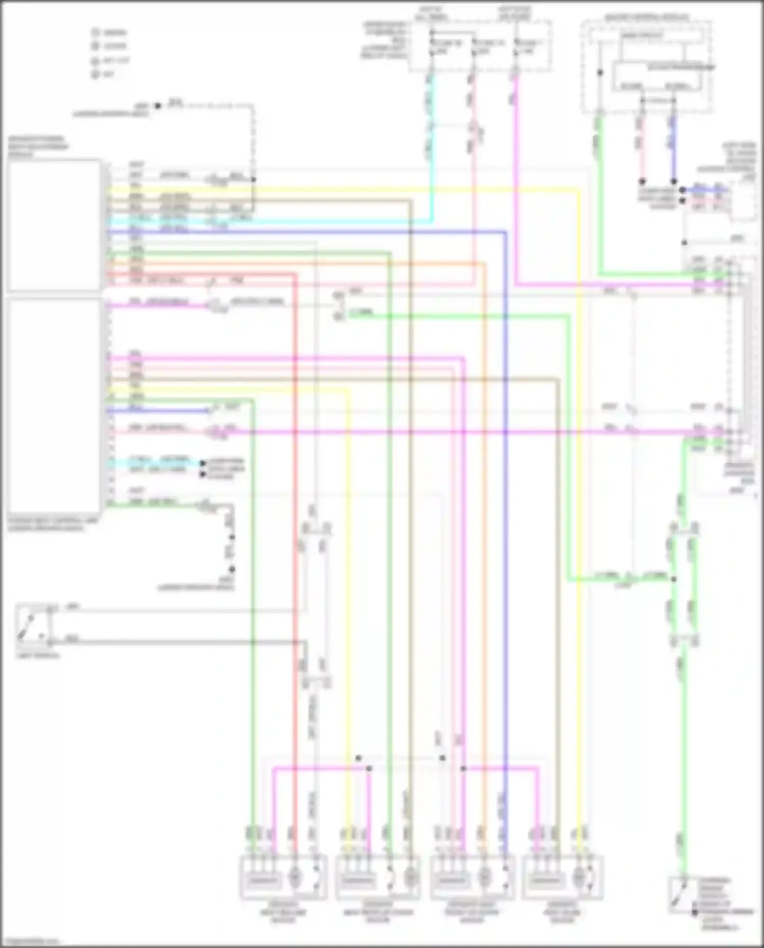 Accord Honda IX facelift (2014-2019): Memory systems circuit, except hybrid (1 of 2)
