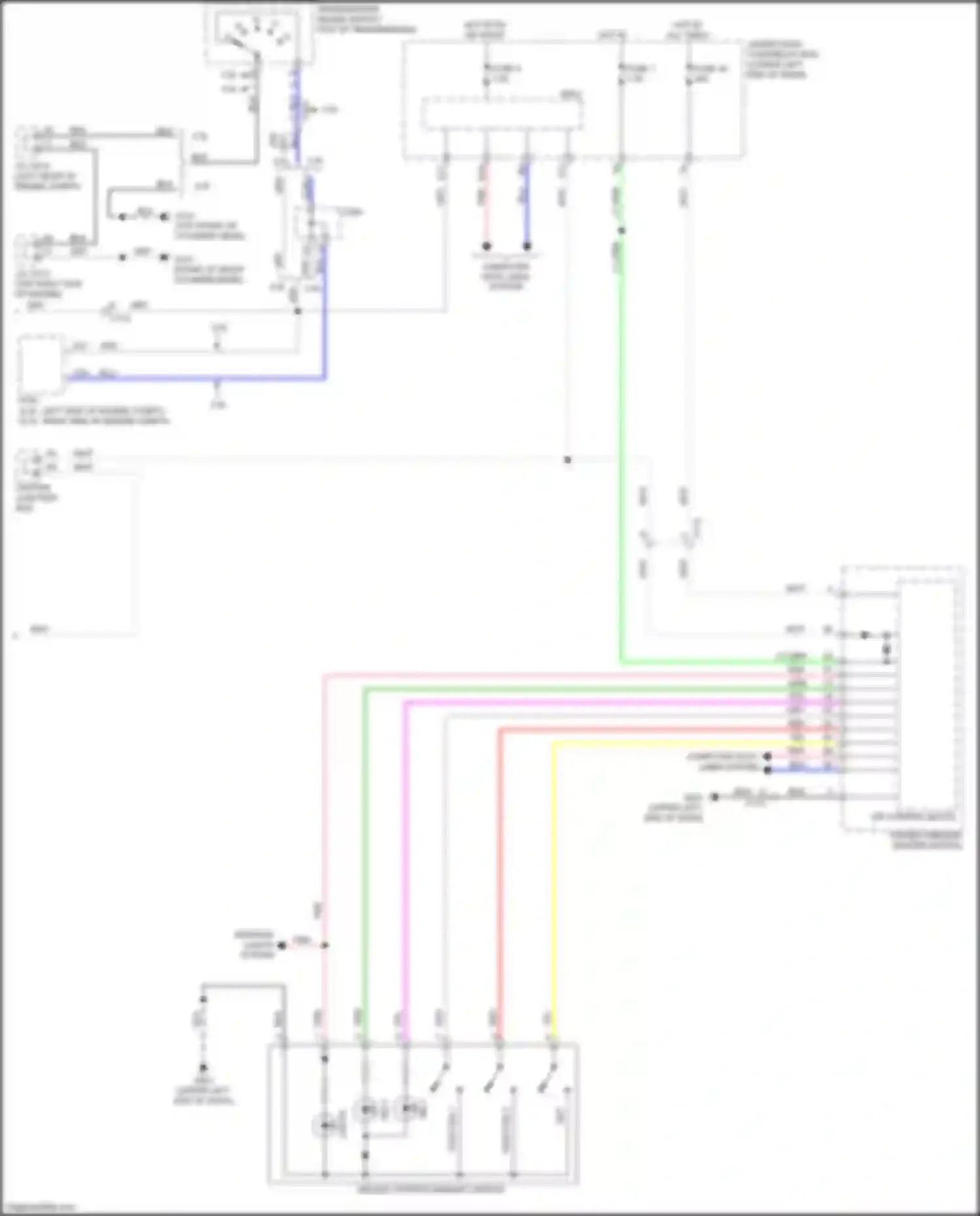 Accord Honda IX facelift (2014-2019): Memory systems circuit, except hybrid (2 of 2)