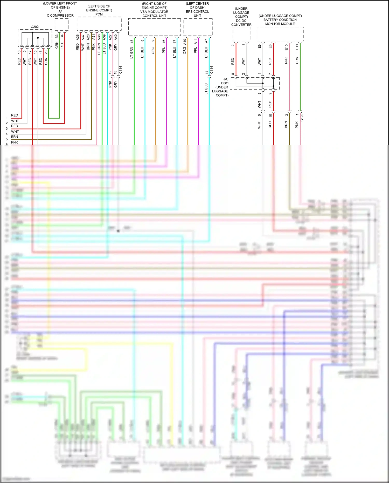 Wiring diagram a/c compressor for Honda Accord IX facelift (2014-2019) (4 of 7)