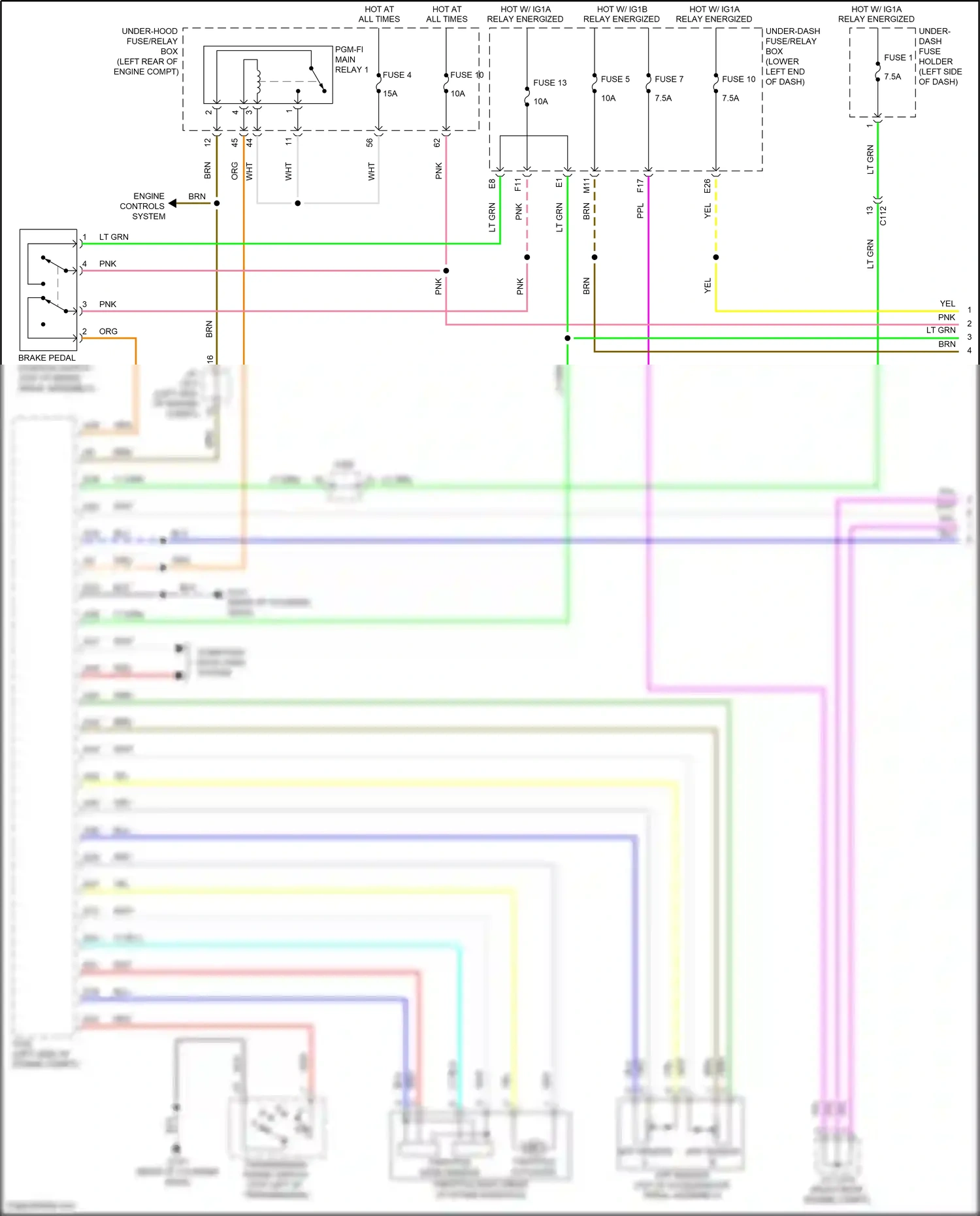 Wiring diagram app sensor a for Honda Accord IX facelift (2014-2019) (2 of 8)