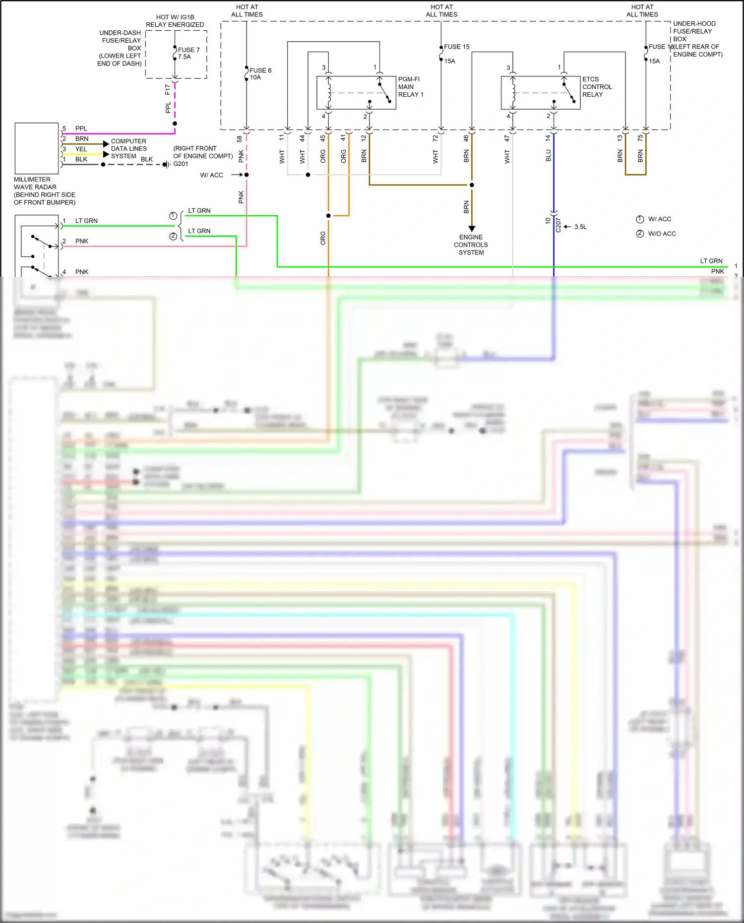 Wiring diagram app sensor b for Honda Accord IX facelift (2014-2019) (1 of 8)