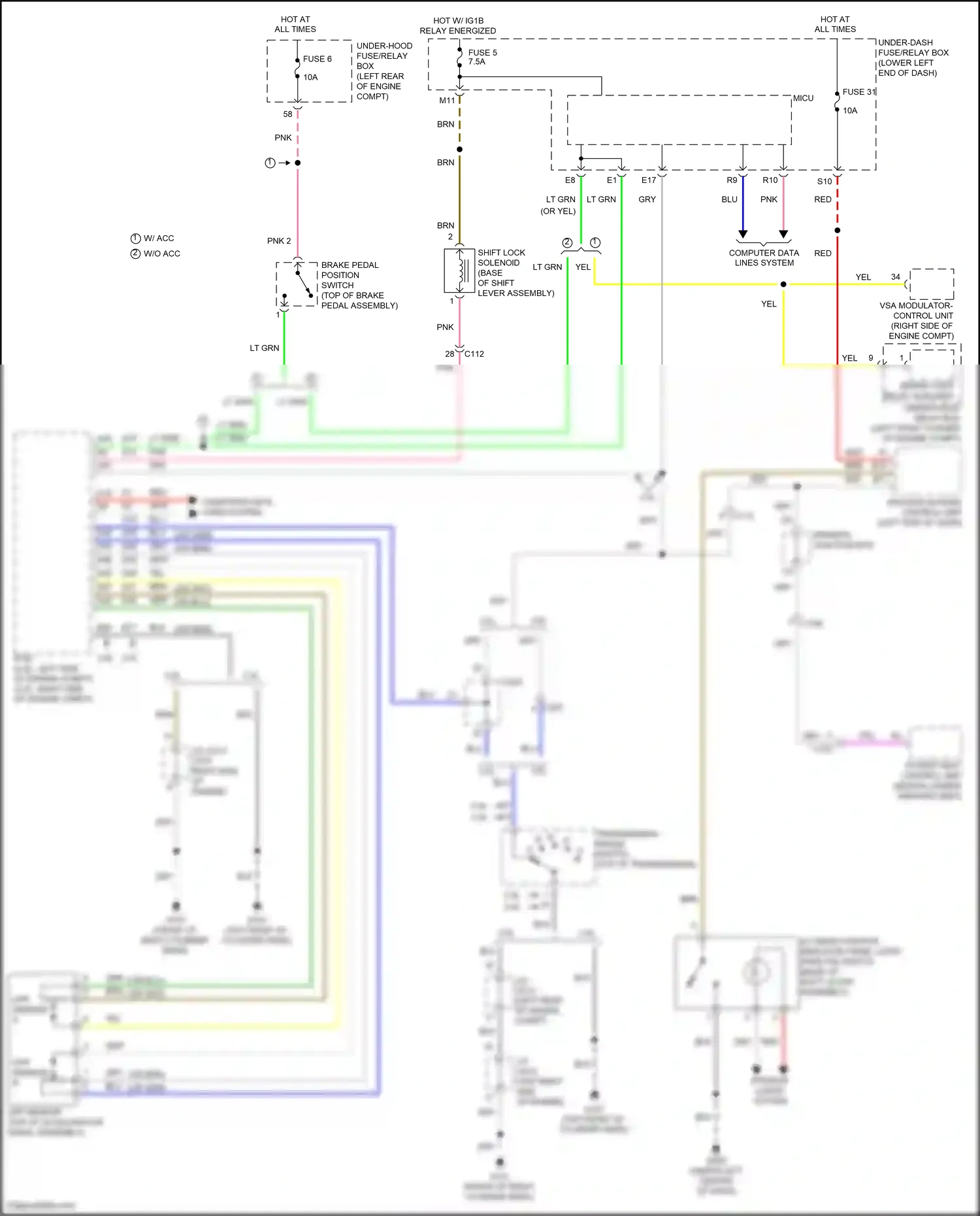 Wiring diagram app sensor for Honda Accord IX facelift (2014-2019) (3 of 6)