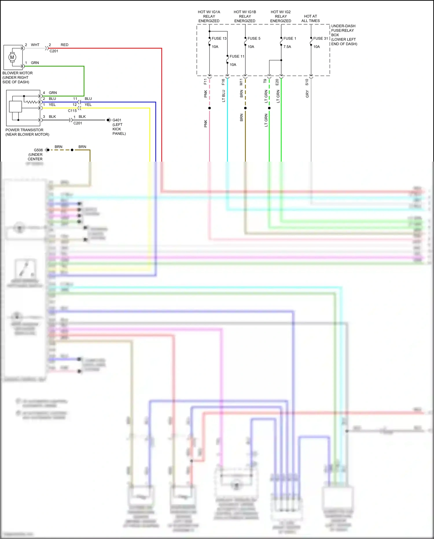 Wiring diagram automatic lighting control unit/sensor for Honda Accord IX facelift (2014-2019) (1 of 3)