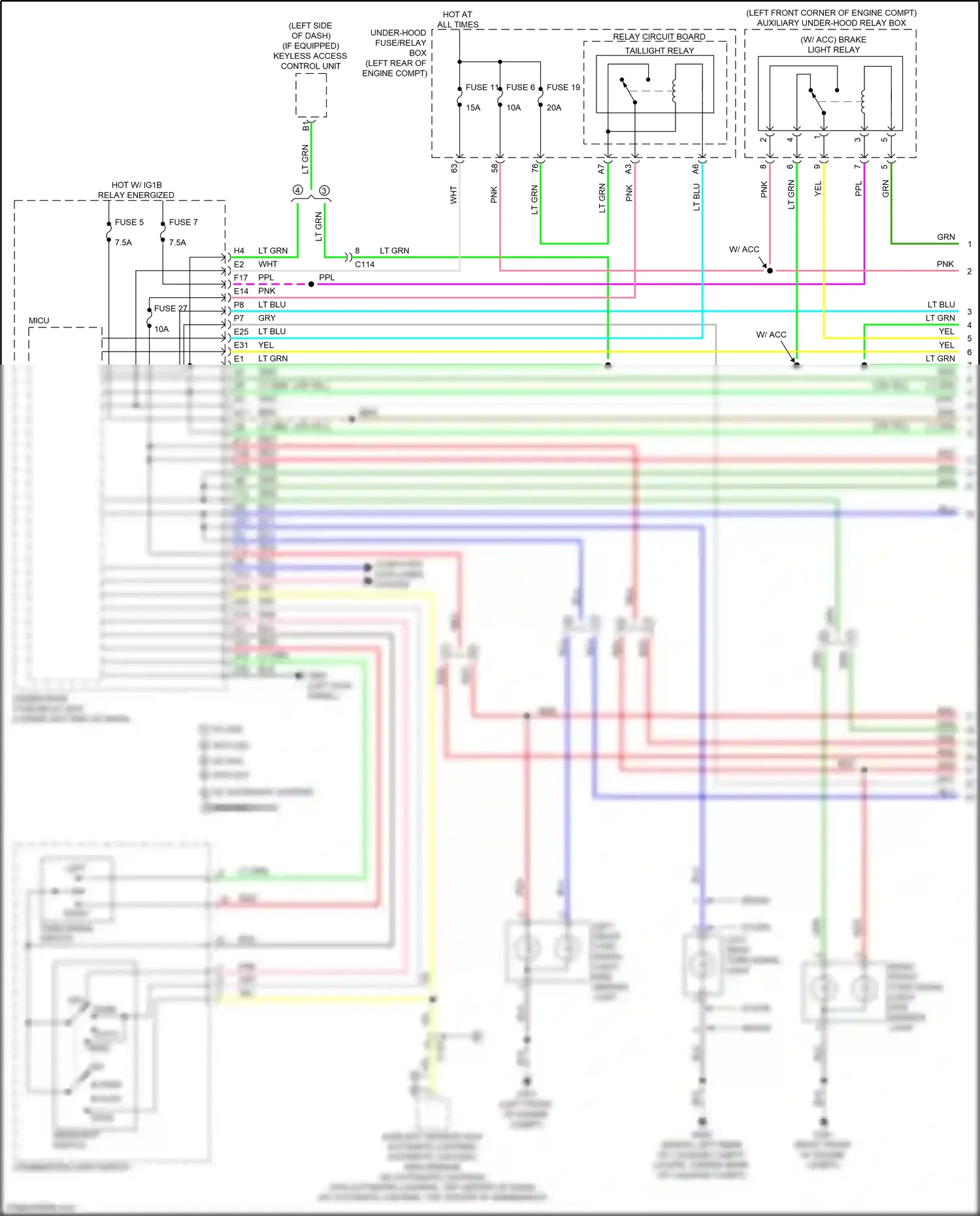 Wiring diagram automatic lighting/ rain sensor for Honda Accord IX facelift (2014-2019) (3 of 7)