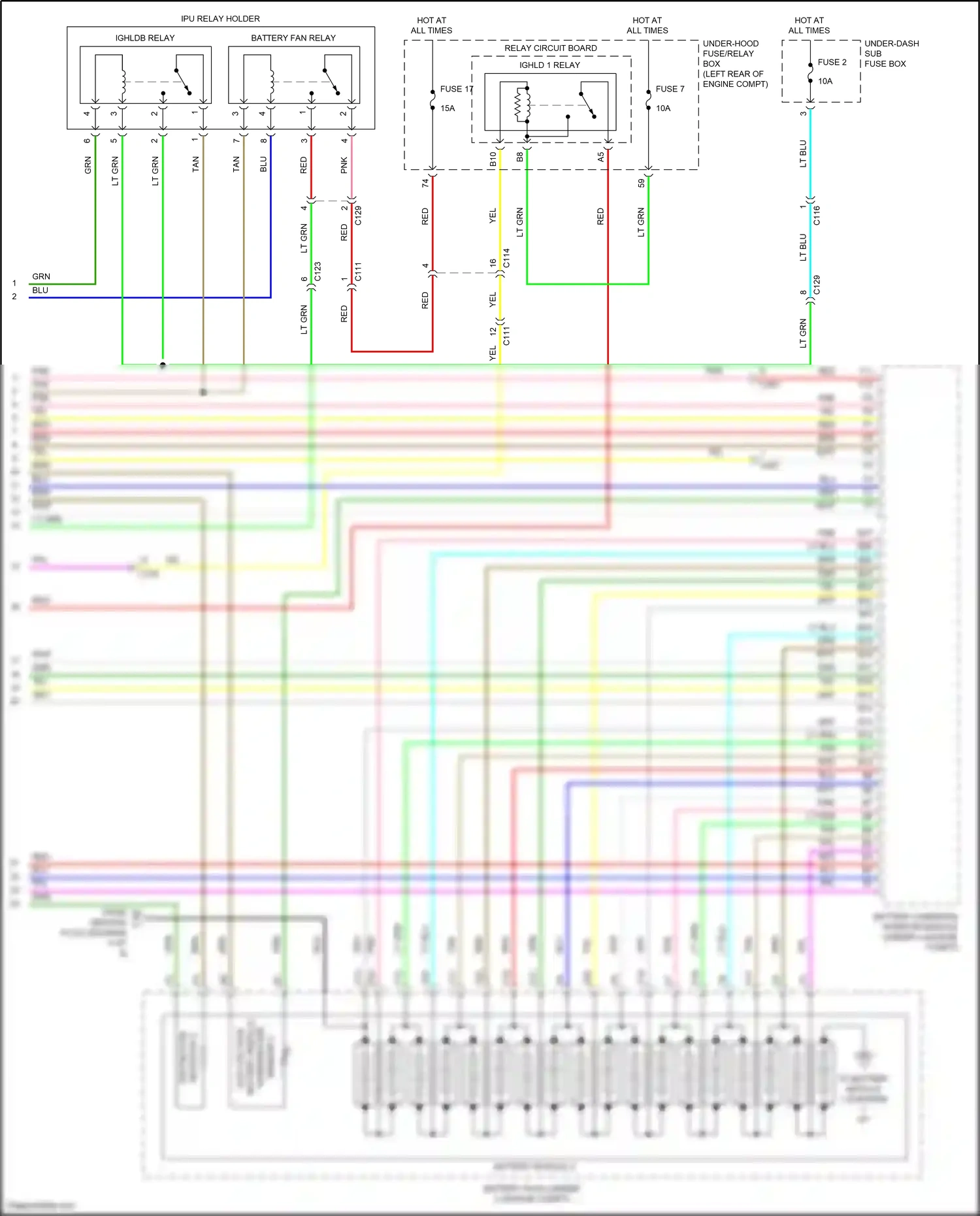 Wiring diagram battery module 2 for Honda Accord IX facelift (2014-2019) (1 of 1)
