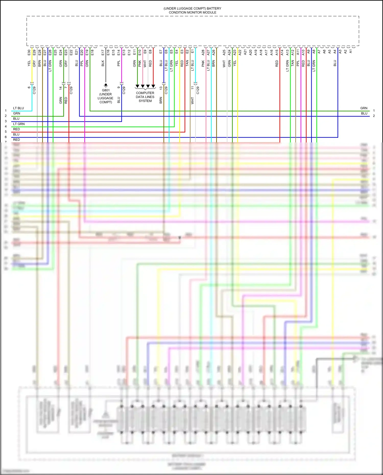 Wiring diagram battery module for Honda Accord IX facelift (2014-2019) (3 of 4)