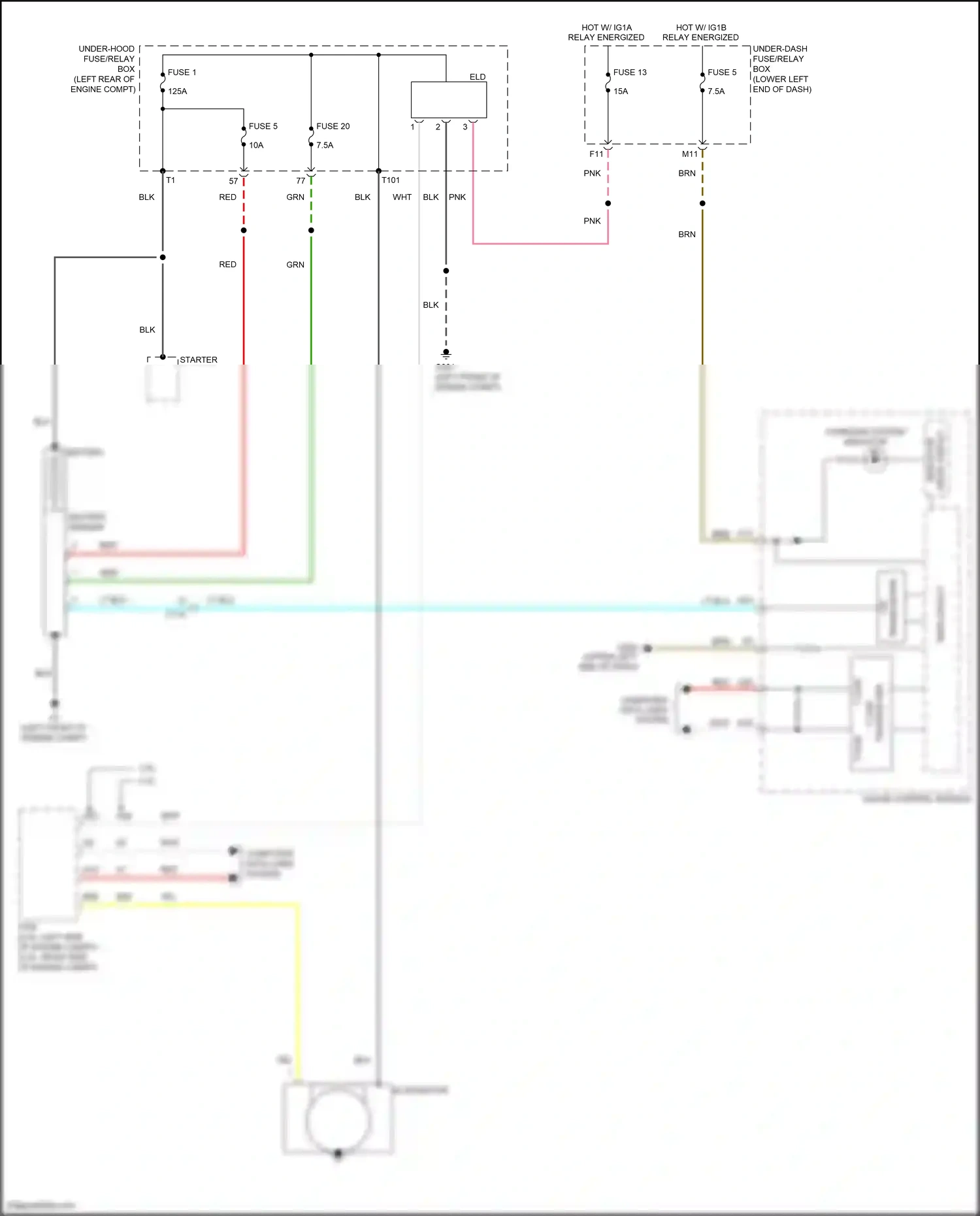 Wiring diagram charging system indicator for Honda Accord IX facelift (2014-2019) (1 of 2)
