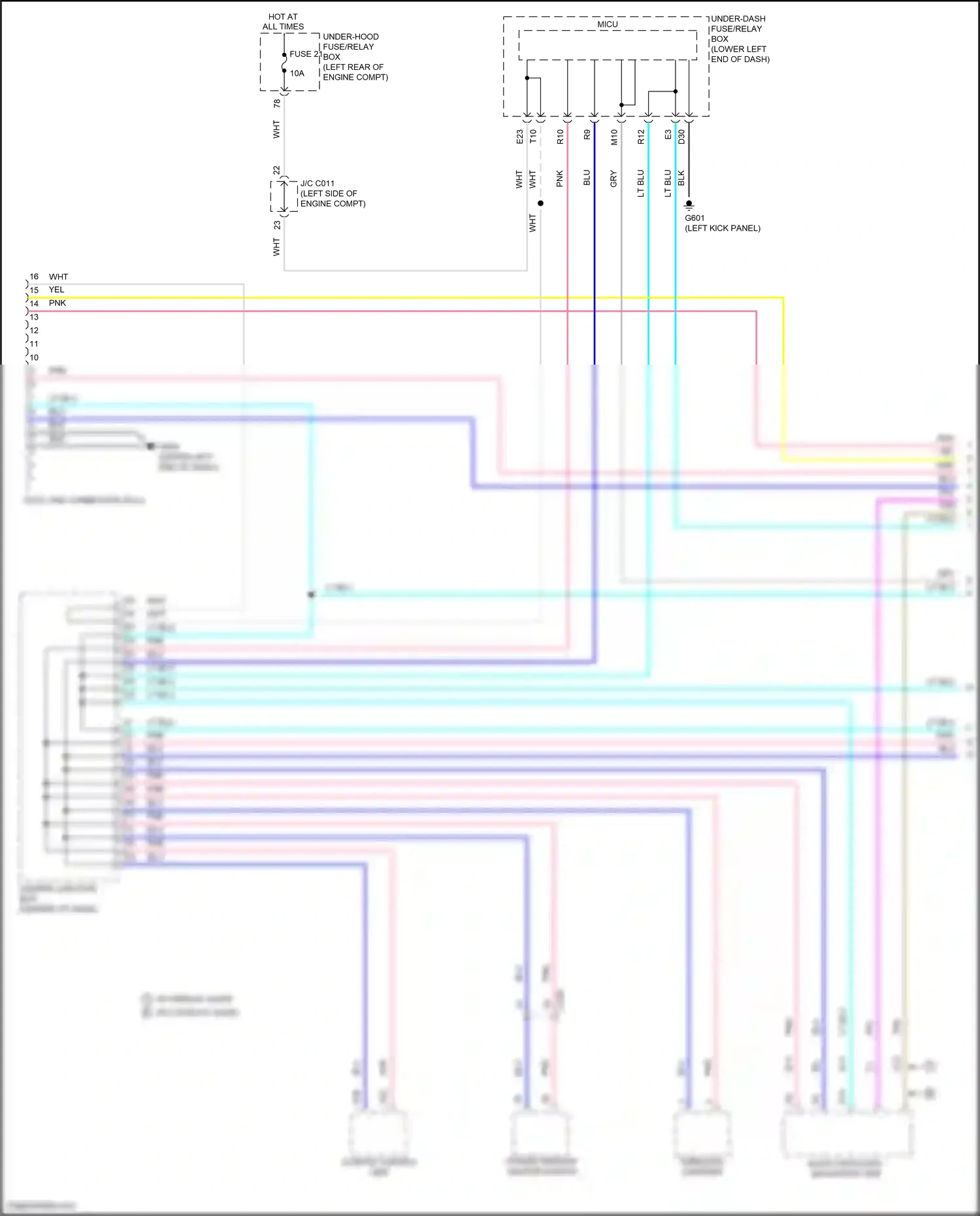 Wiring diagram climate control unit for Honda Accord IX facelift (2014-2019) (3 of 8)