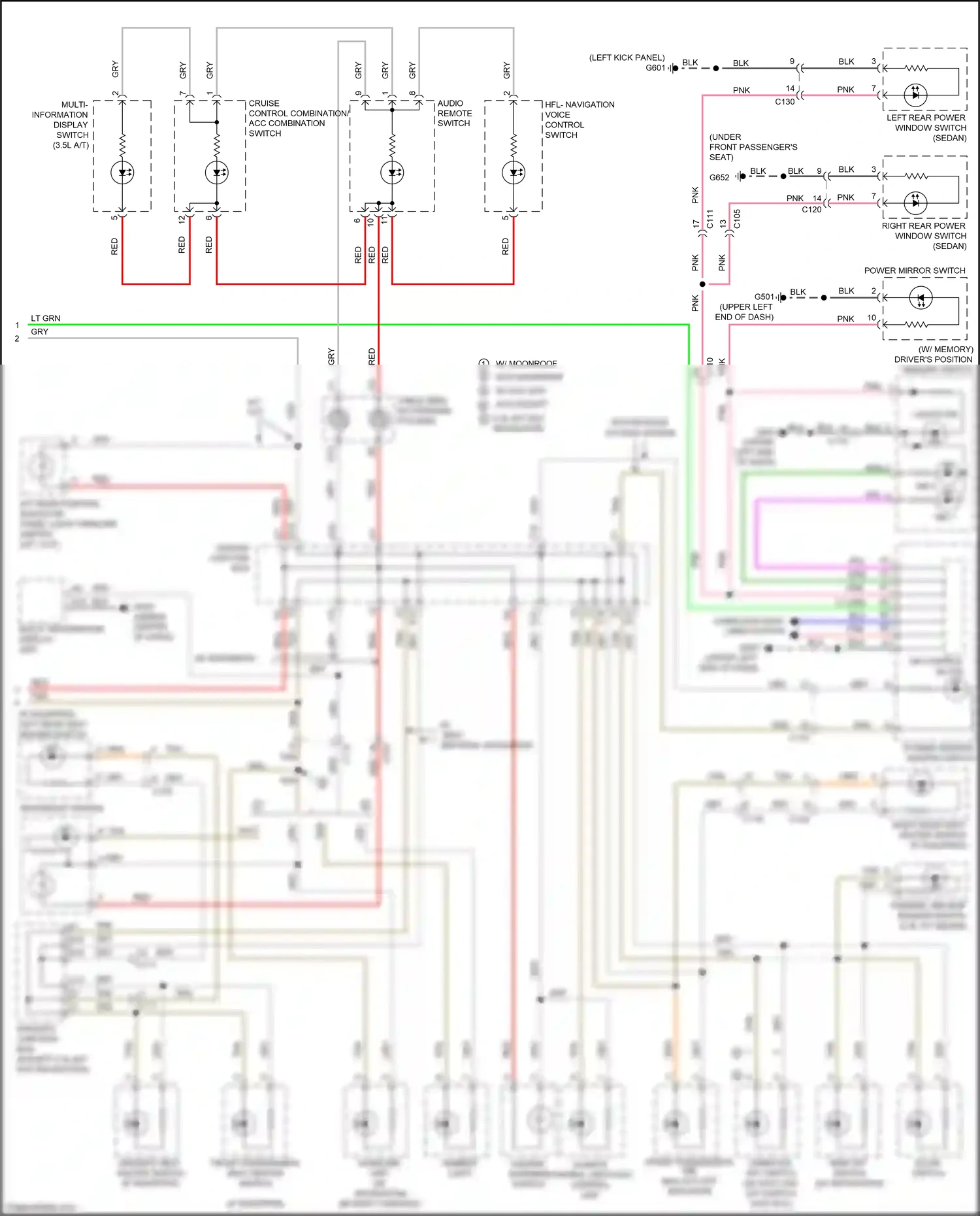 Wiring diagram climate control unit/hvac control unit for Honda Accord IX facelift (2014-2019) (1 of 1)