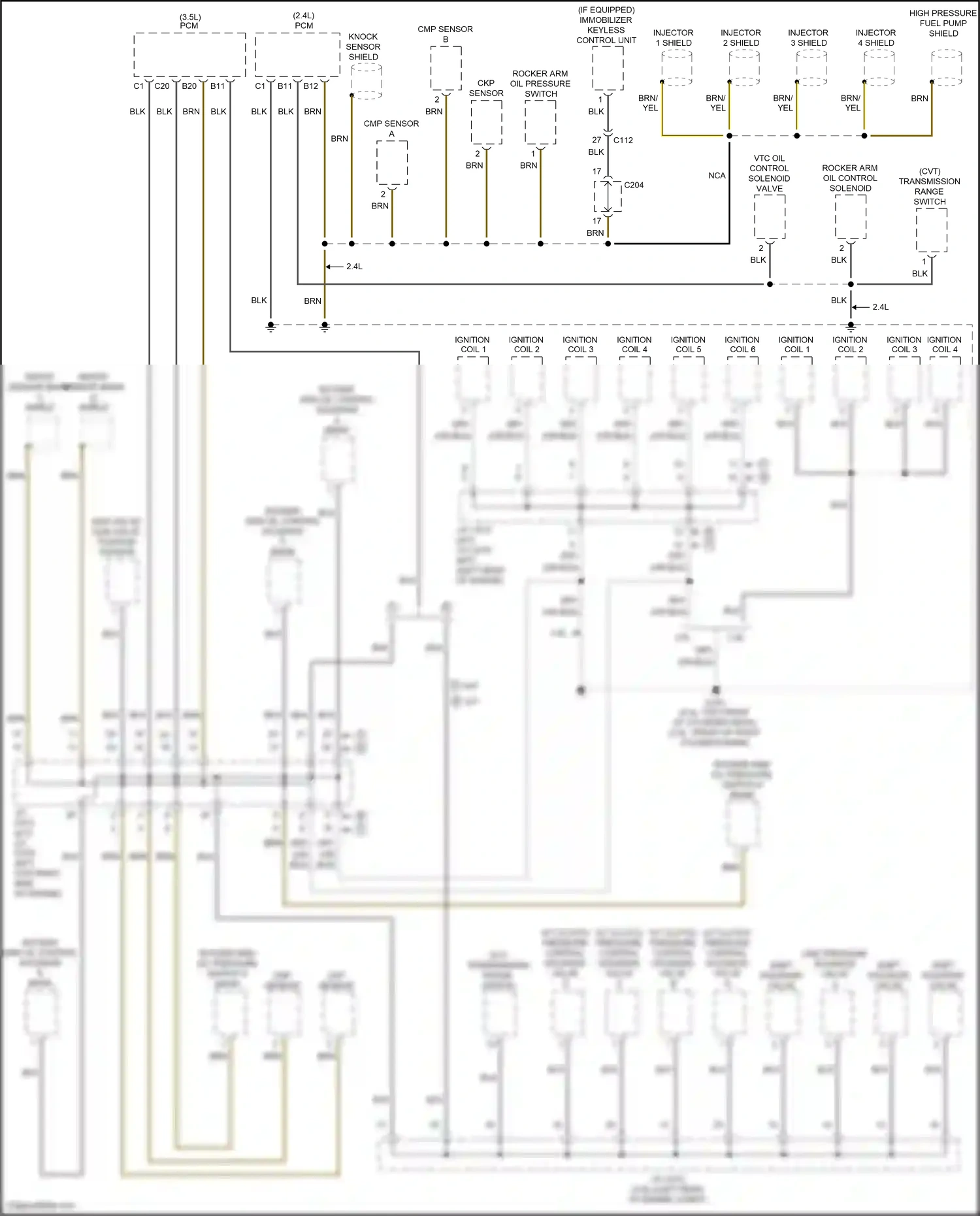 Wiring diagram cmp sensor b for Honda Accord IX facelift (2014-2019) (1 of 3)