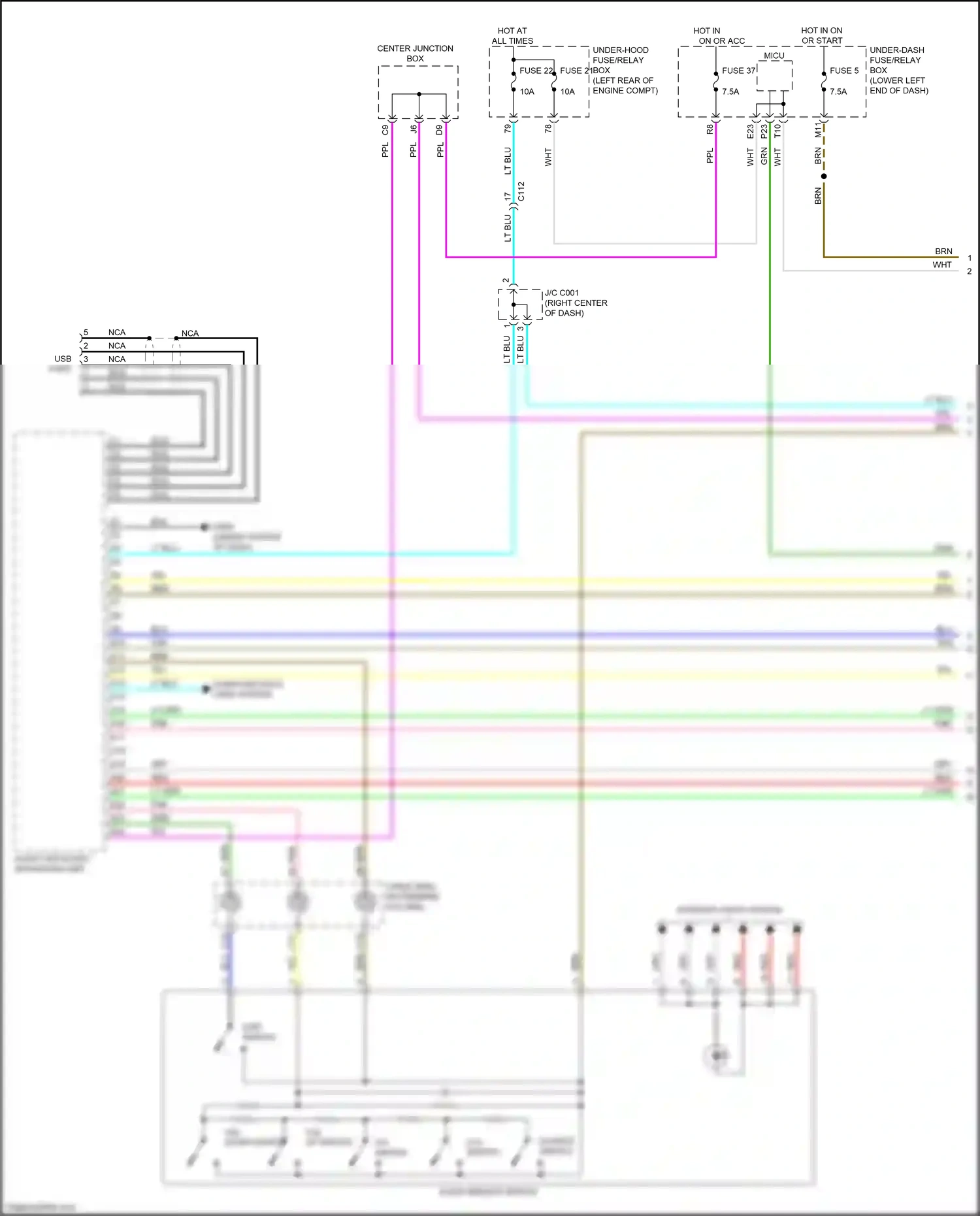 Wiring diagram computer data lines system for Honda Accord IX facelift (2014-2019) (27 of 124)