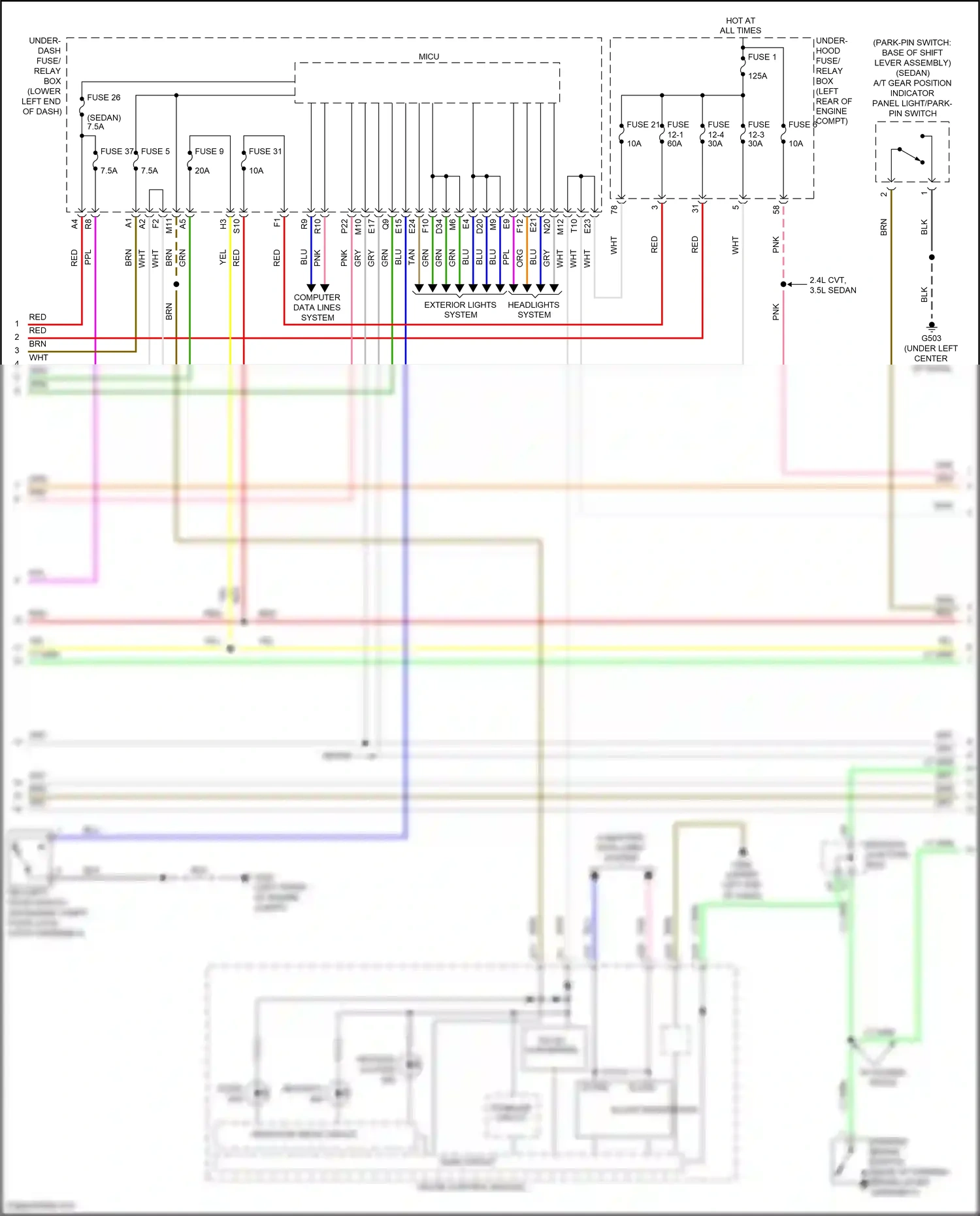 Wiring diagram computer data lines system for Honda Accord IX facelift (2014-2019) (16 of 124)