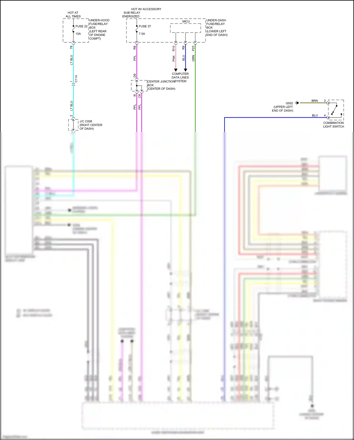 Wiring diagram computer data lines system for Honda Accord IX facelift (2014-2019) (44 of 124)