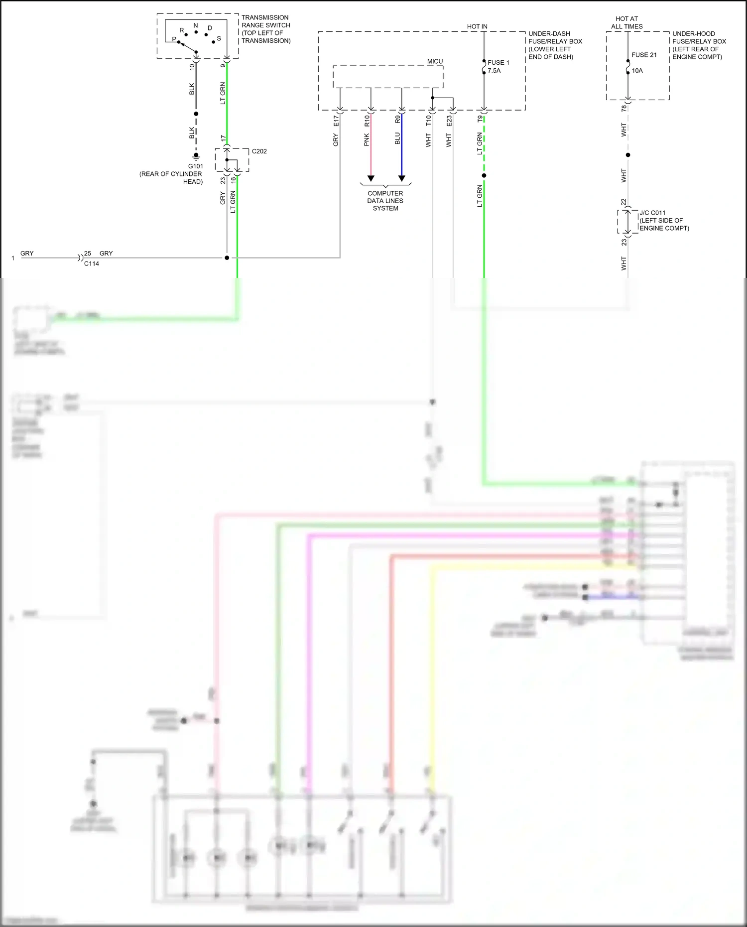 Wiring diagram computer data lines system for Honda Accord IX facelift (2014-2019) (37 of 124)