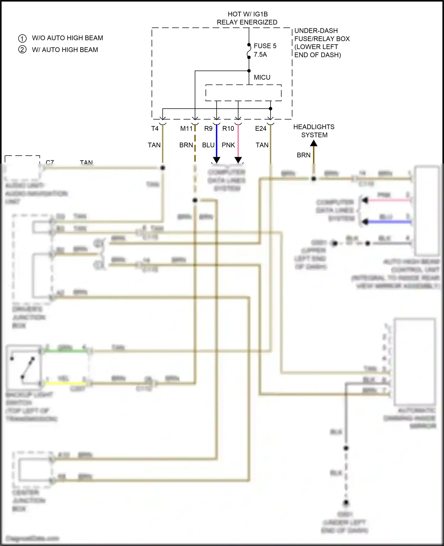 Wiring diagram computer data lines system for Honda Accord IX facelift (2014-2019) (72 of 124)