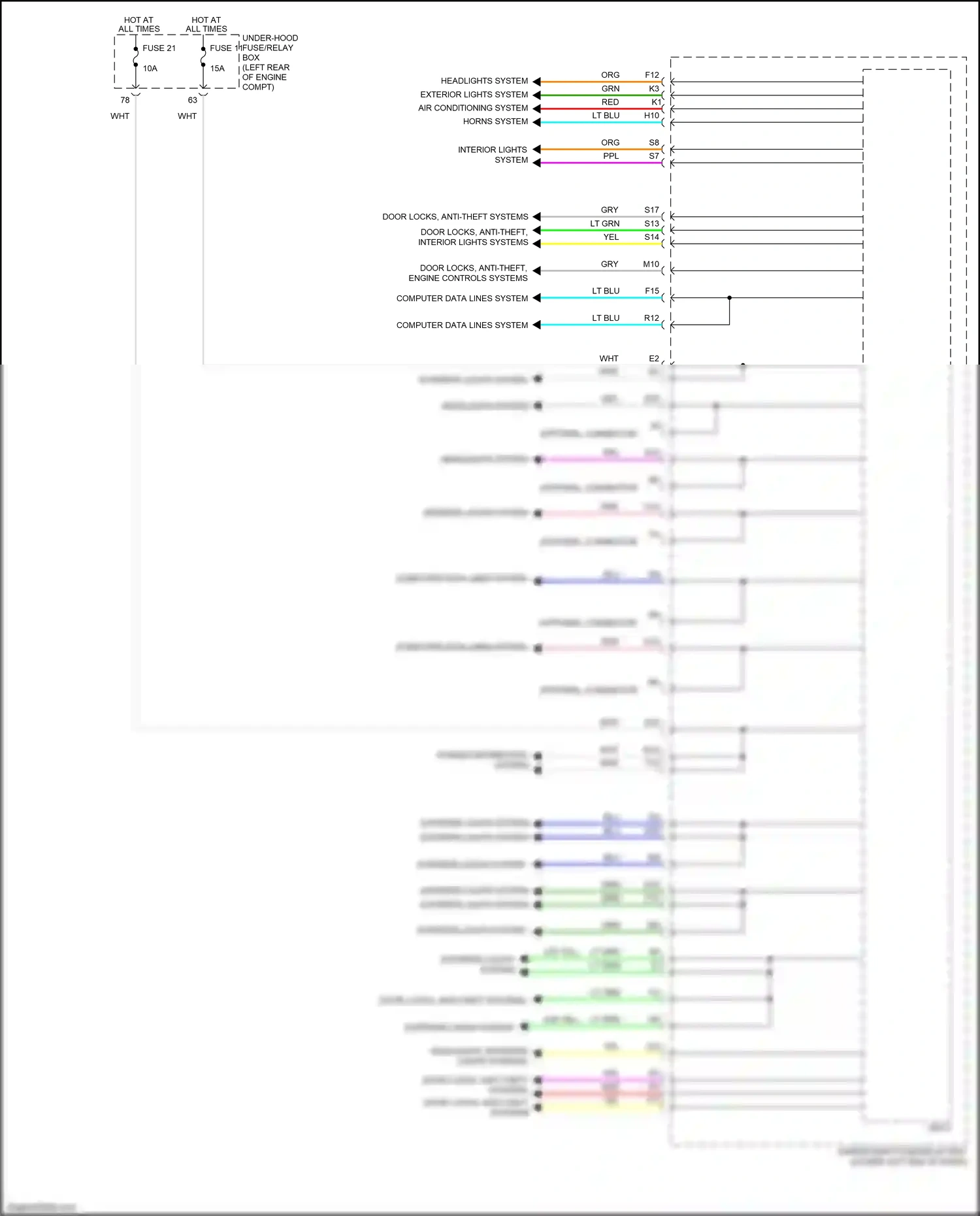 Wiring diagram computer data lines system for Honda Accord IX facelift (2014-2019) (1 of 124)