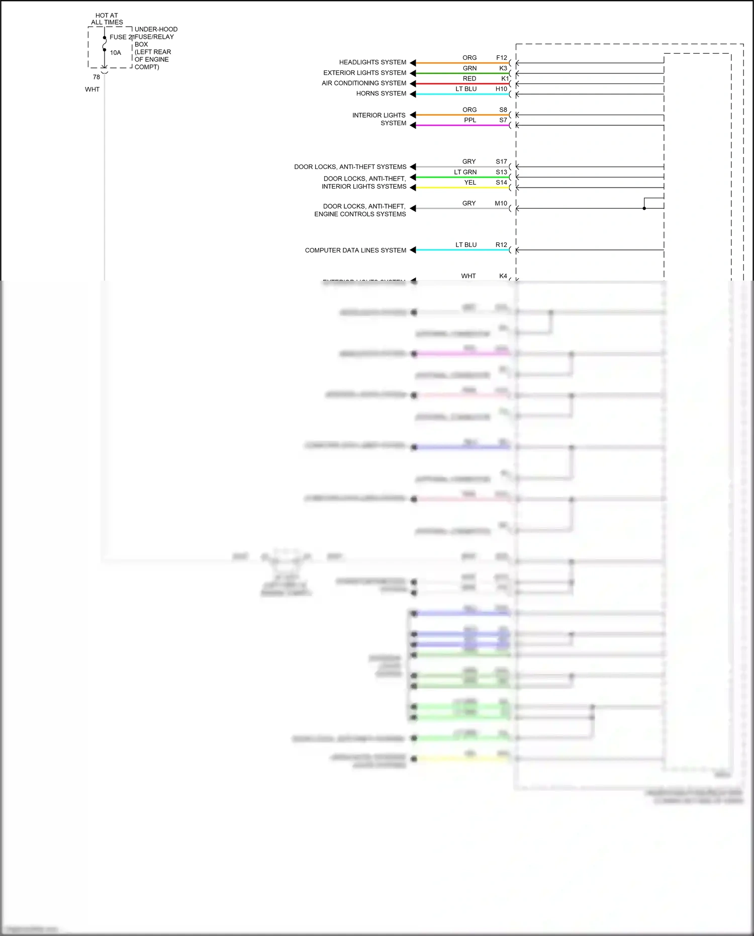 Wiring diagram computer data lines system for Honda Accord IX facelift (2014-2019) (2 of 124)