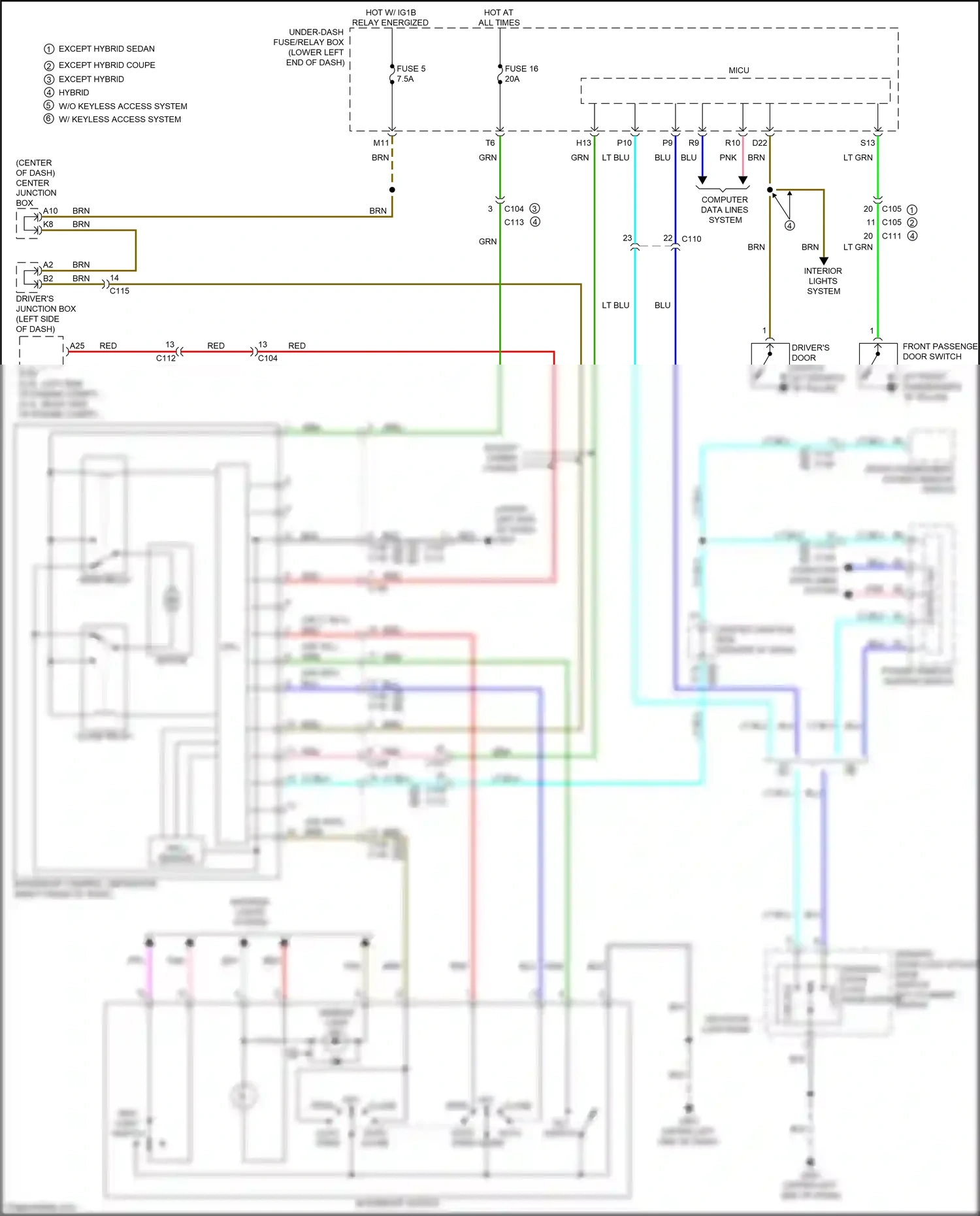 Wiring diagram computer data lines system for Honda Accord IX facelift (2014-2019) (23 of 124)