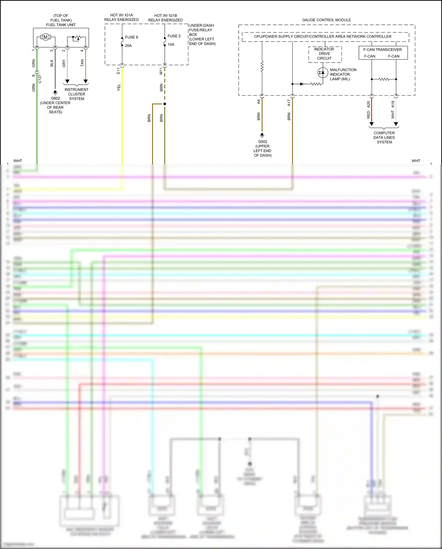 Wiring diagram computer data lines system for Honda Accord IX facelift (2014-2019) (106 of 124)