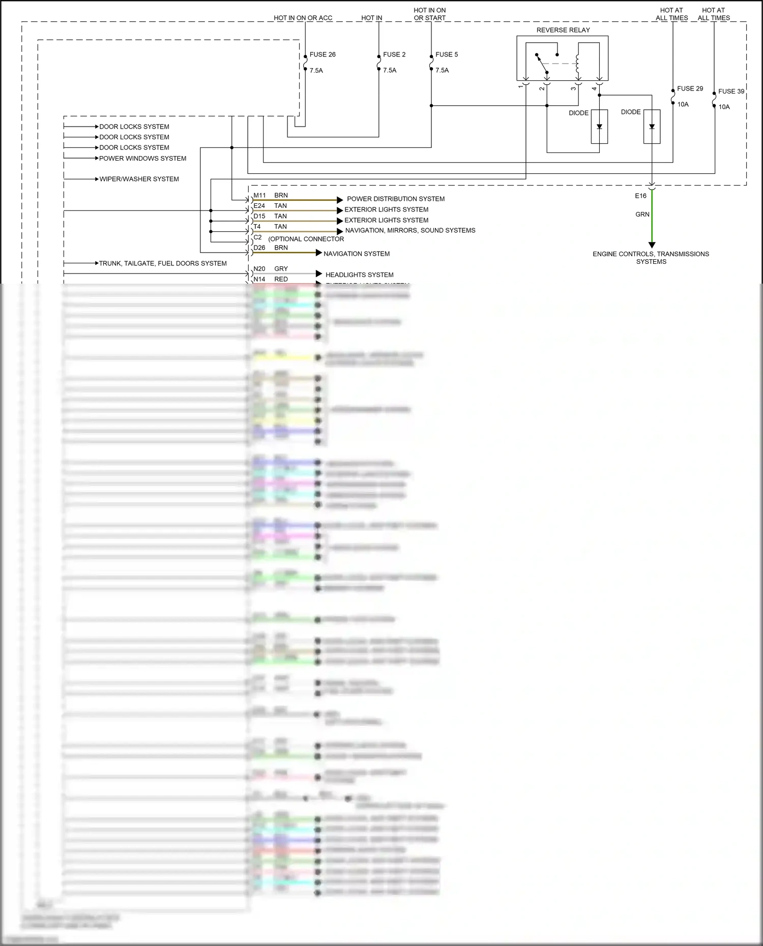 Wiring diagram diode c for Honda Accord IX facelift (2014-2019) (3 of 8)