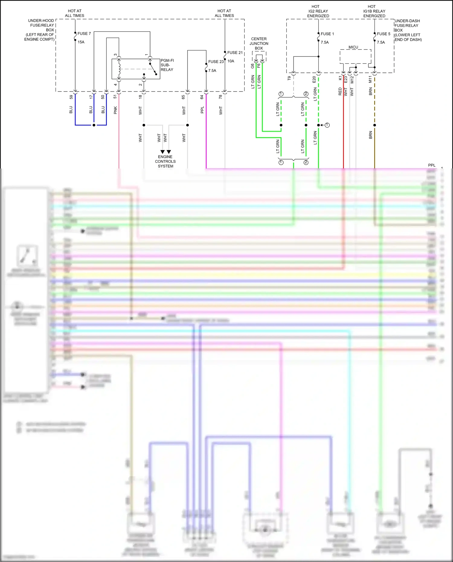 Wiring diagram engine controls system for Honda Accord IX facelift (2014-2019) (11 of 14)