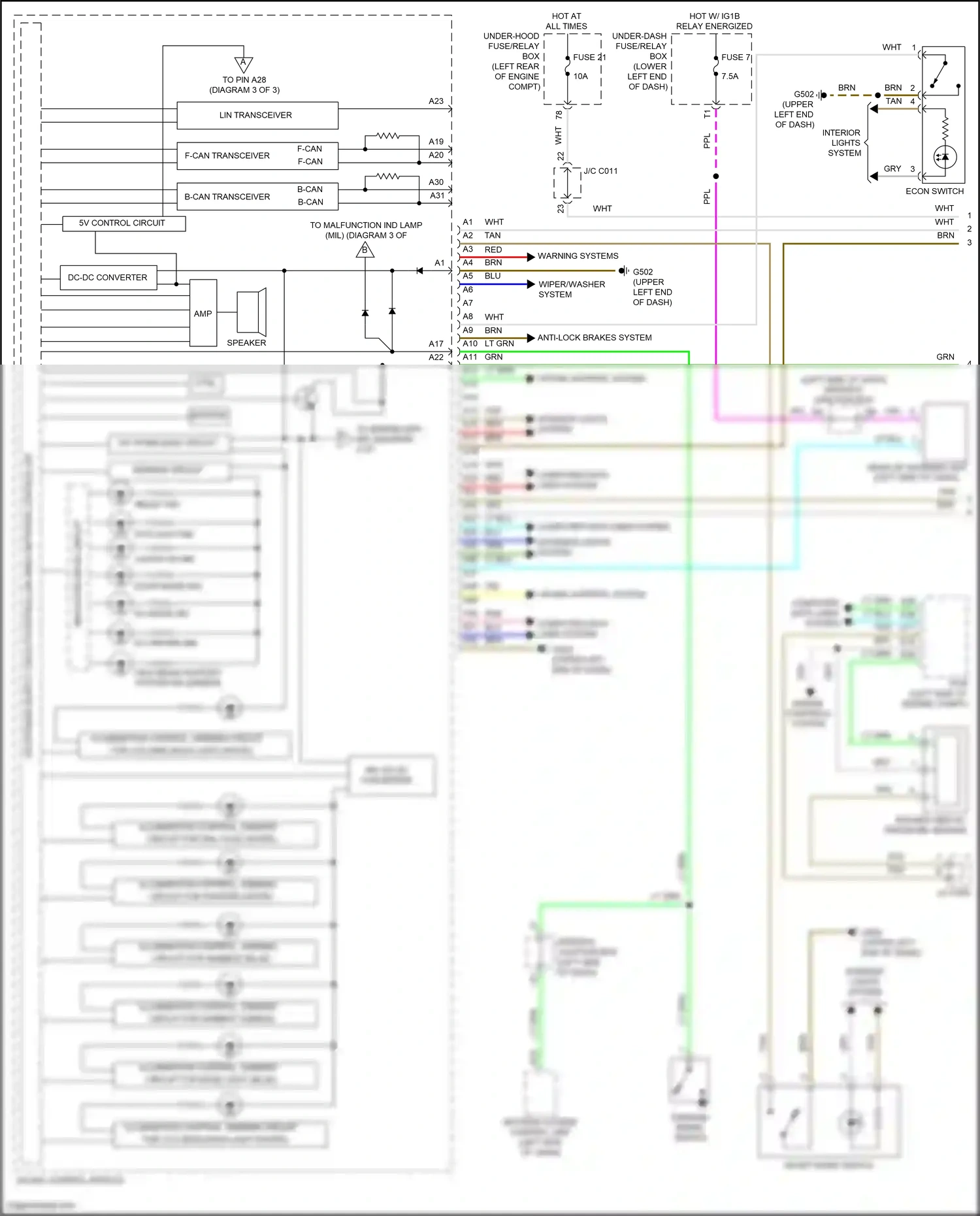 Wiring diagram engine controls system for Honda Accord IX facelift (2014-2019) (7 of 14)