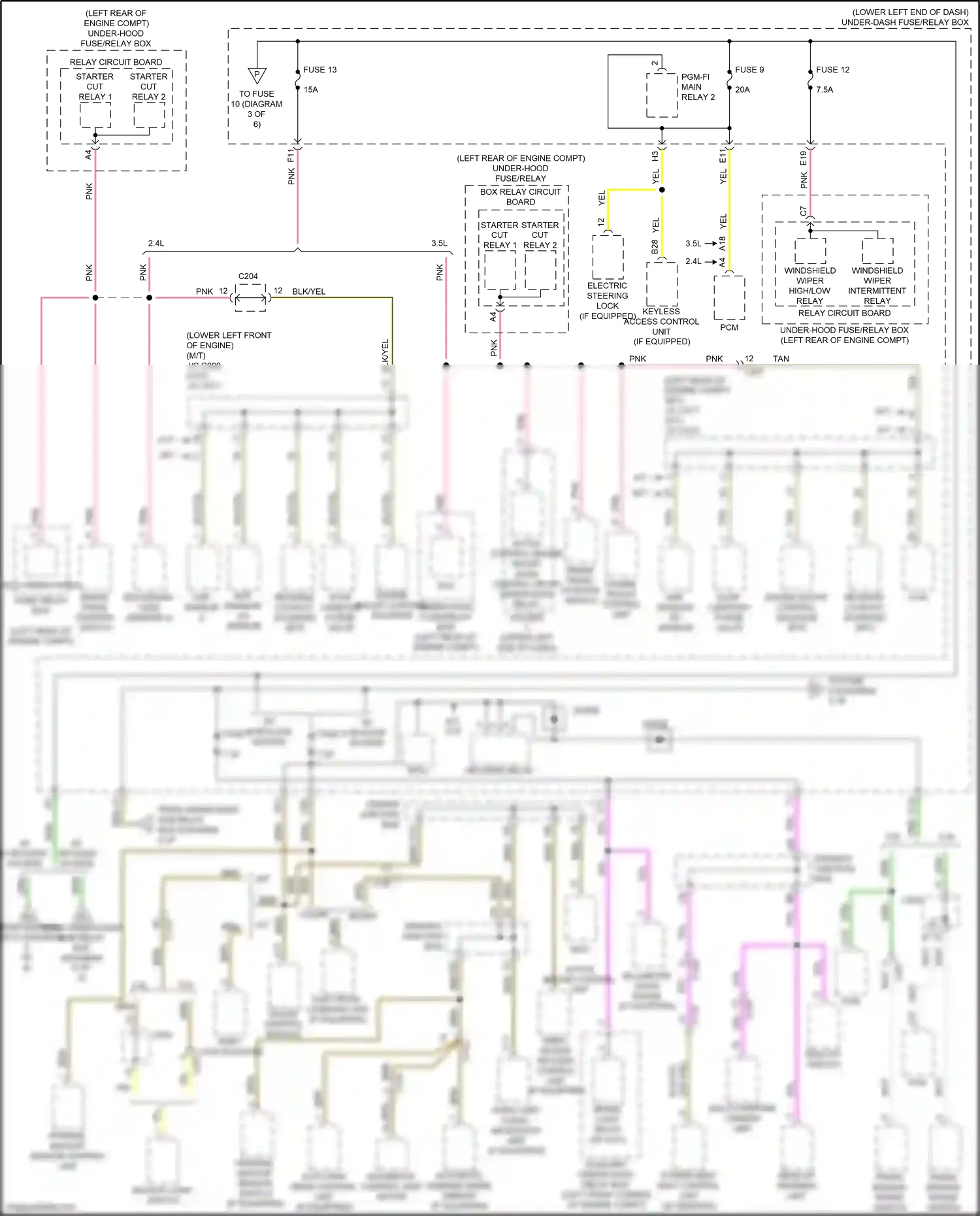 Wiring diagram engine mount control unit for Honda Accord IX facelift (2014-2019) (3 of 3)