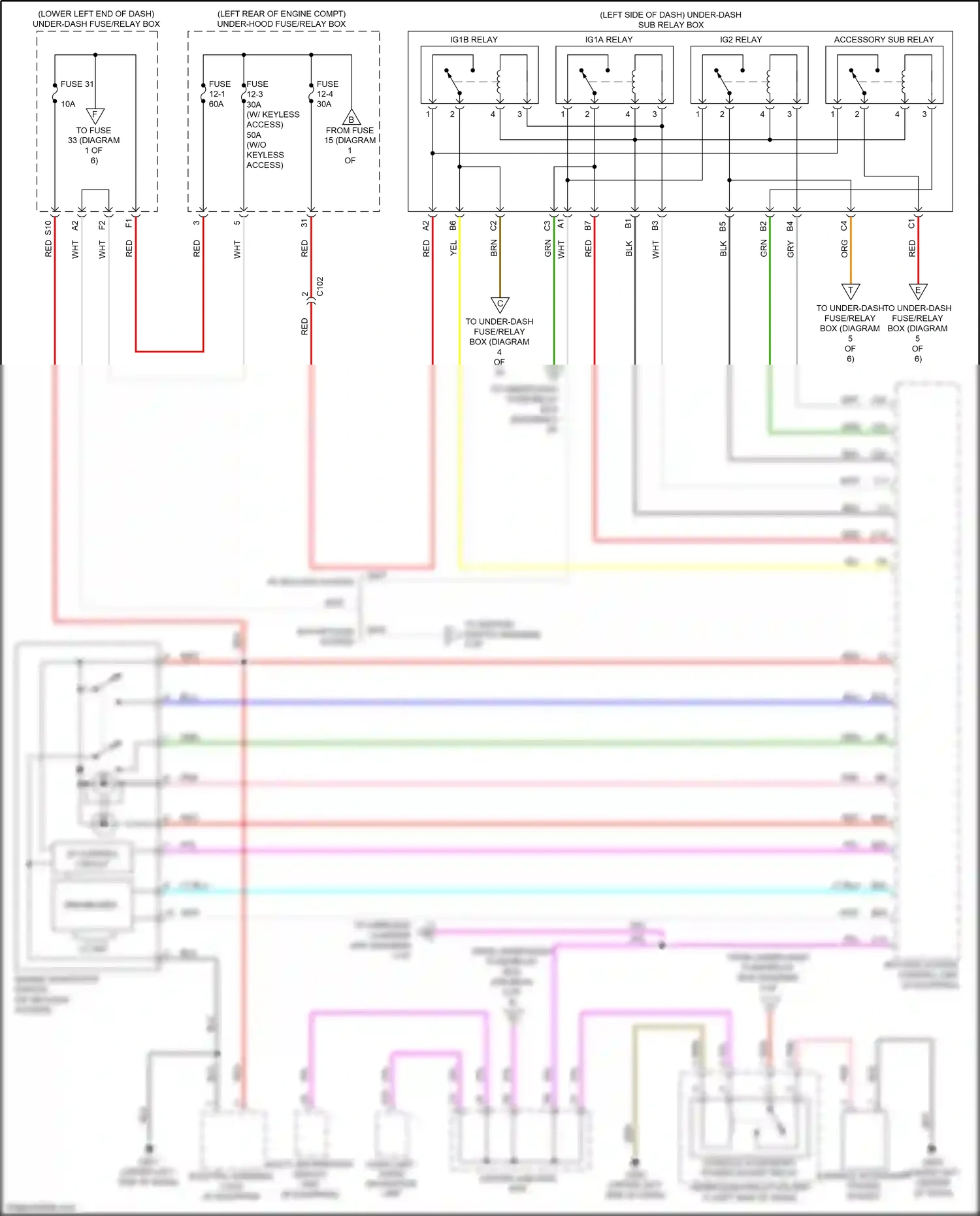 Wiring diagram engine start/stop switch for Honda Accord IX facelift (2014-2019) (6 of 7)