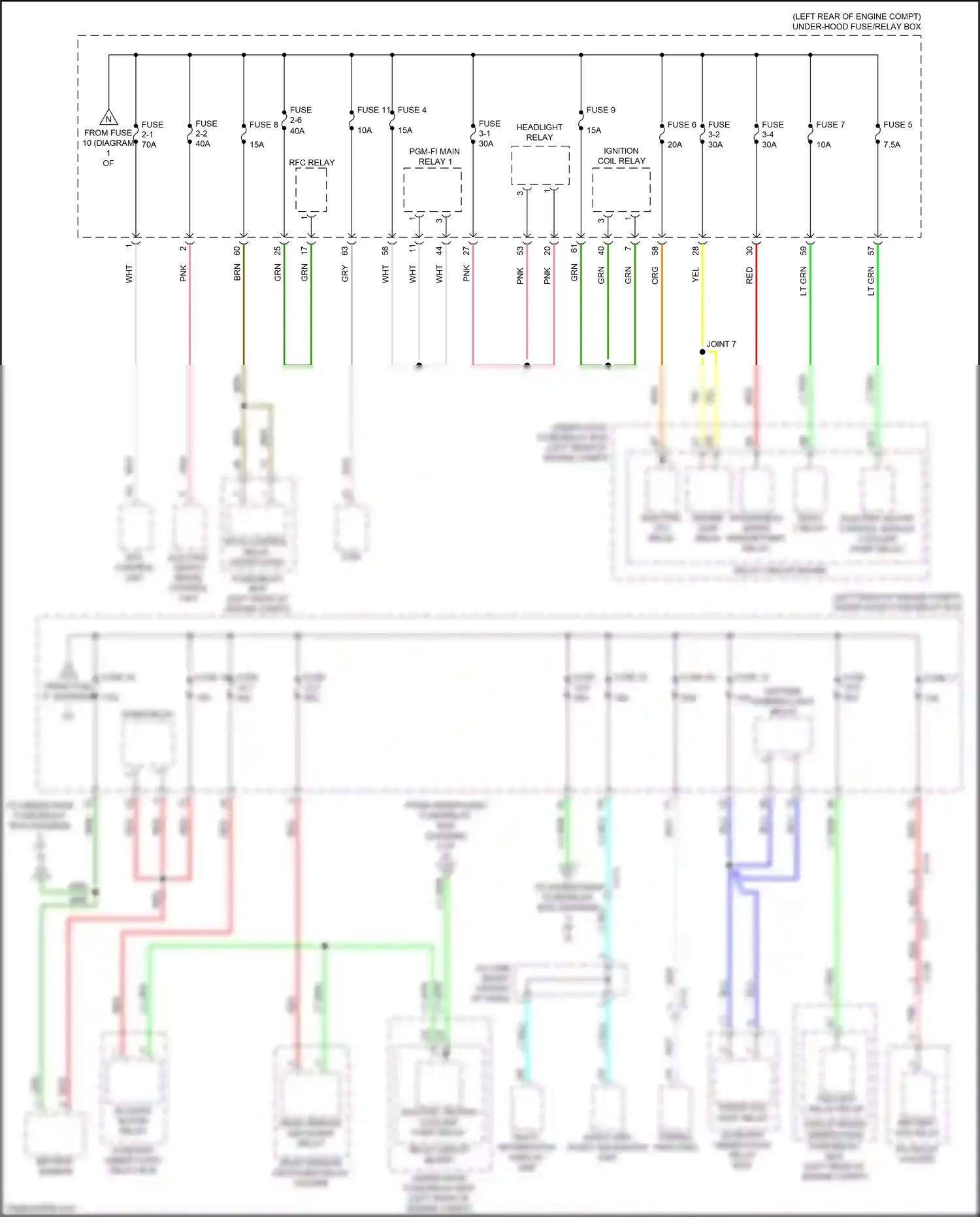 Wiring diagram eps control unit for Honda Accord IX facelift (2014-2019) (8 of 8)