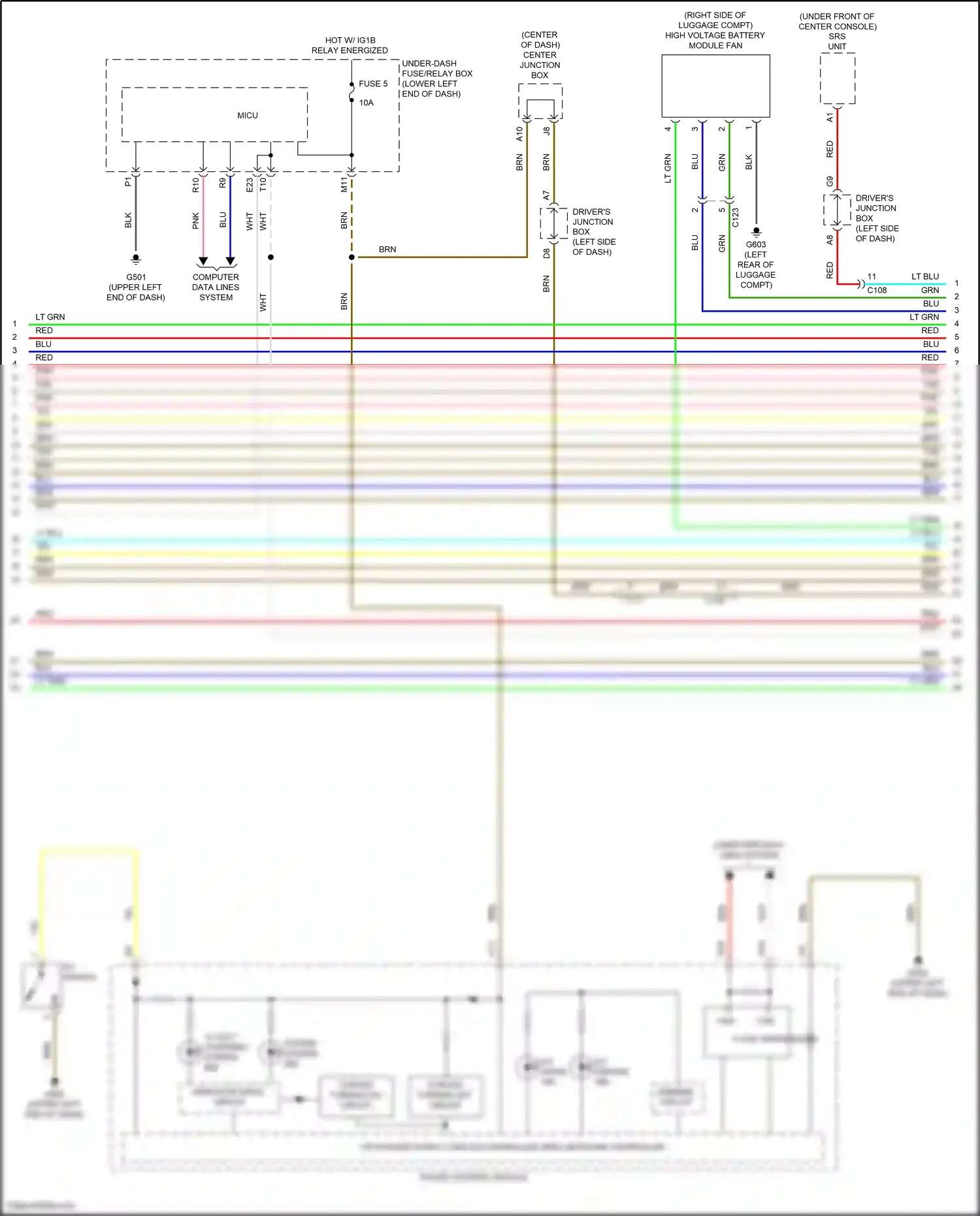 Wiring diagram ev switch for Honda Accord IX facelift (2014-2019) (4 of 4)