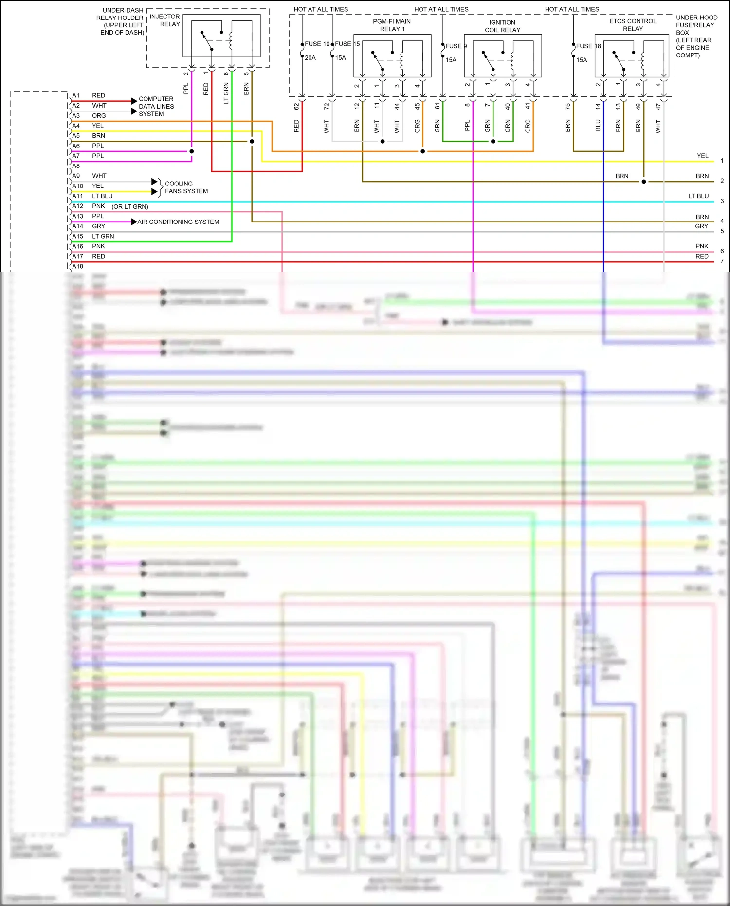 Wiring diagram ftp sensor for Honda Accord IX facelift (2014-2019) (2 of 3)