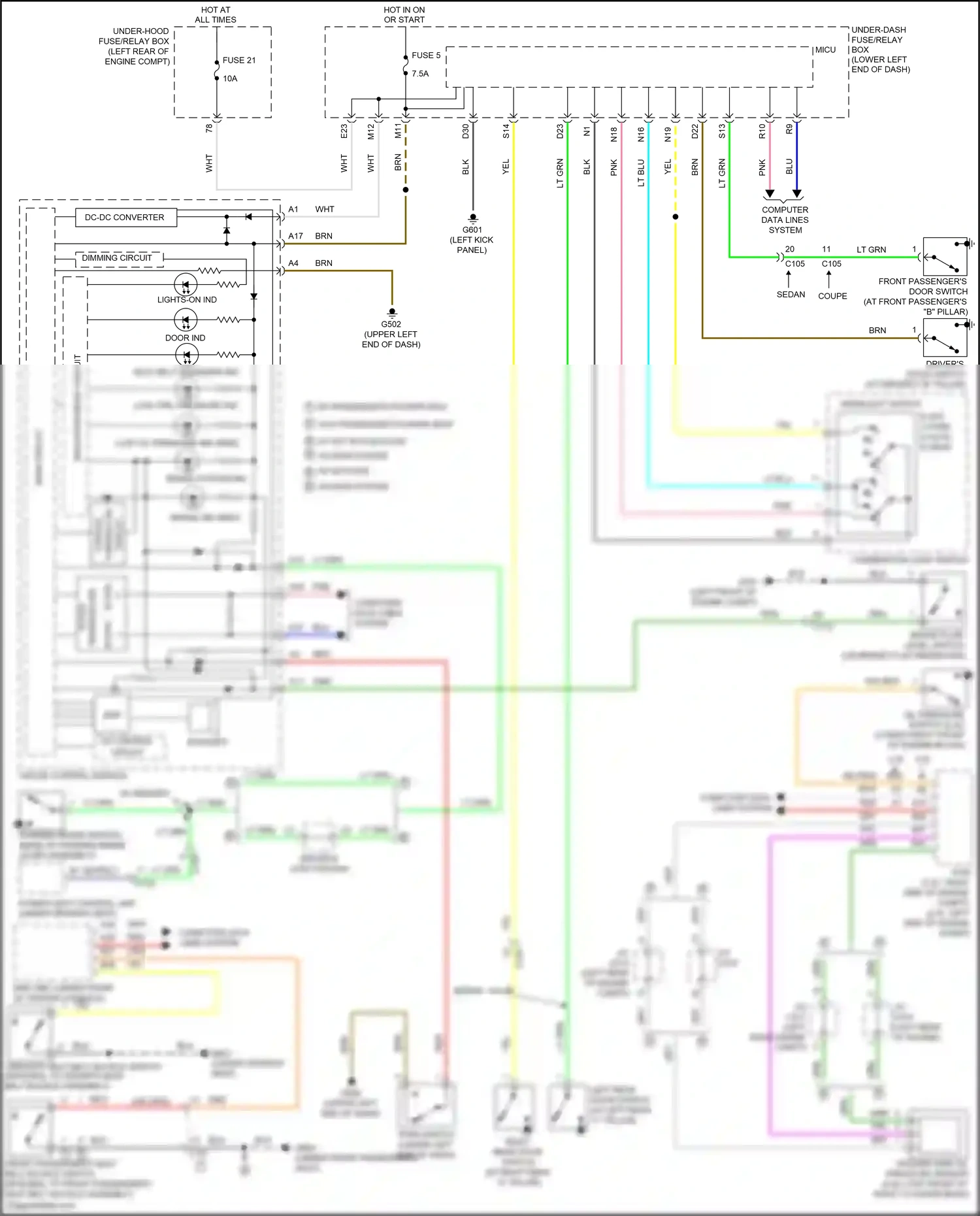 Wiring diagram headlight switch for Honda Accord IX facelift (2014-2019) (6 of 6)