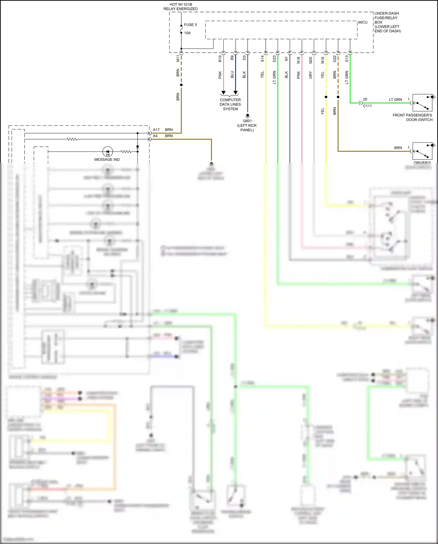 Wiring diagram keyless access control unit for Honda Accord IX facelift (2014-2019) (36 of 38)