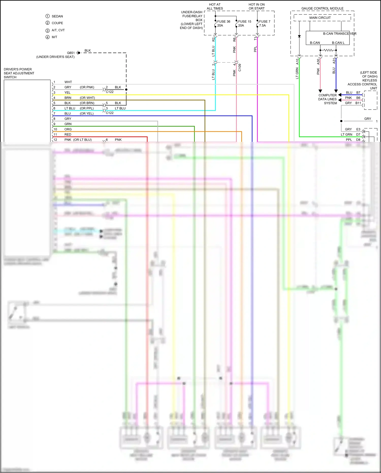 Wiring diagram keyless access control unit for Honda Accord IX facelift (2014-2019) (14 of 38)