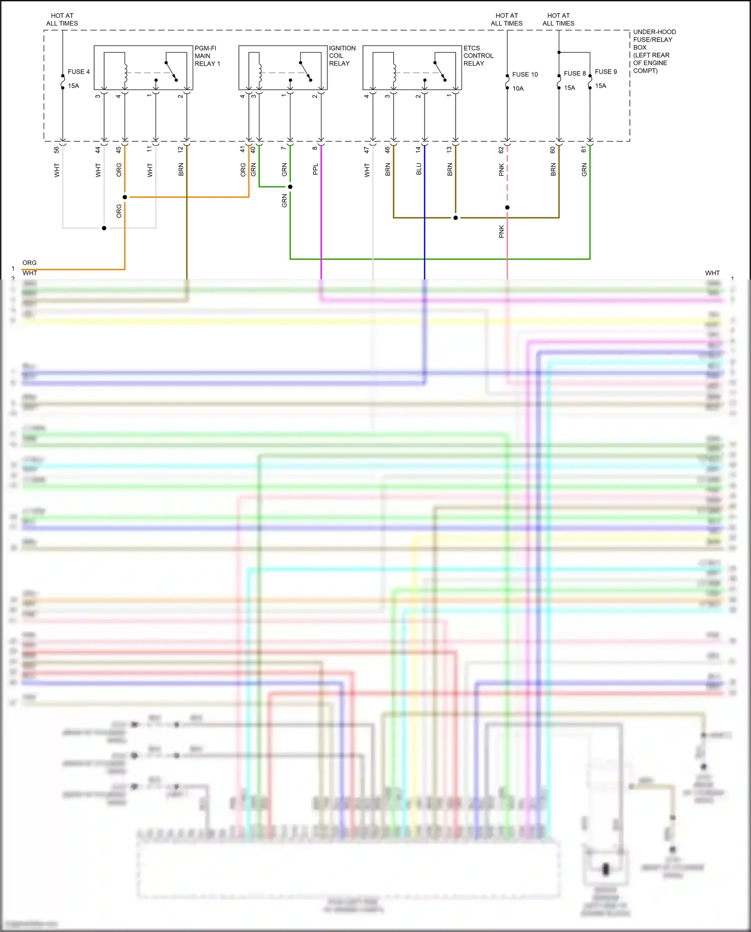 Wiring diagram knock sensor for Honda Accord IX facelift (2014-2019) (1 of 2)