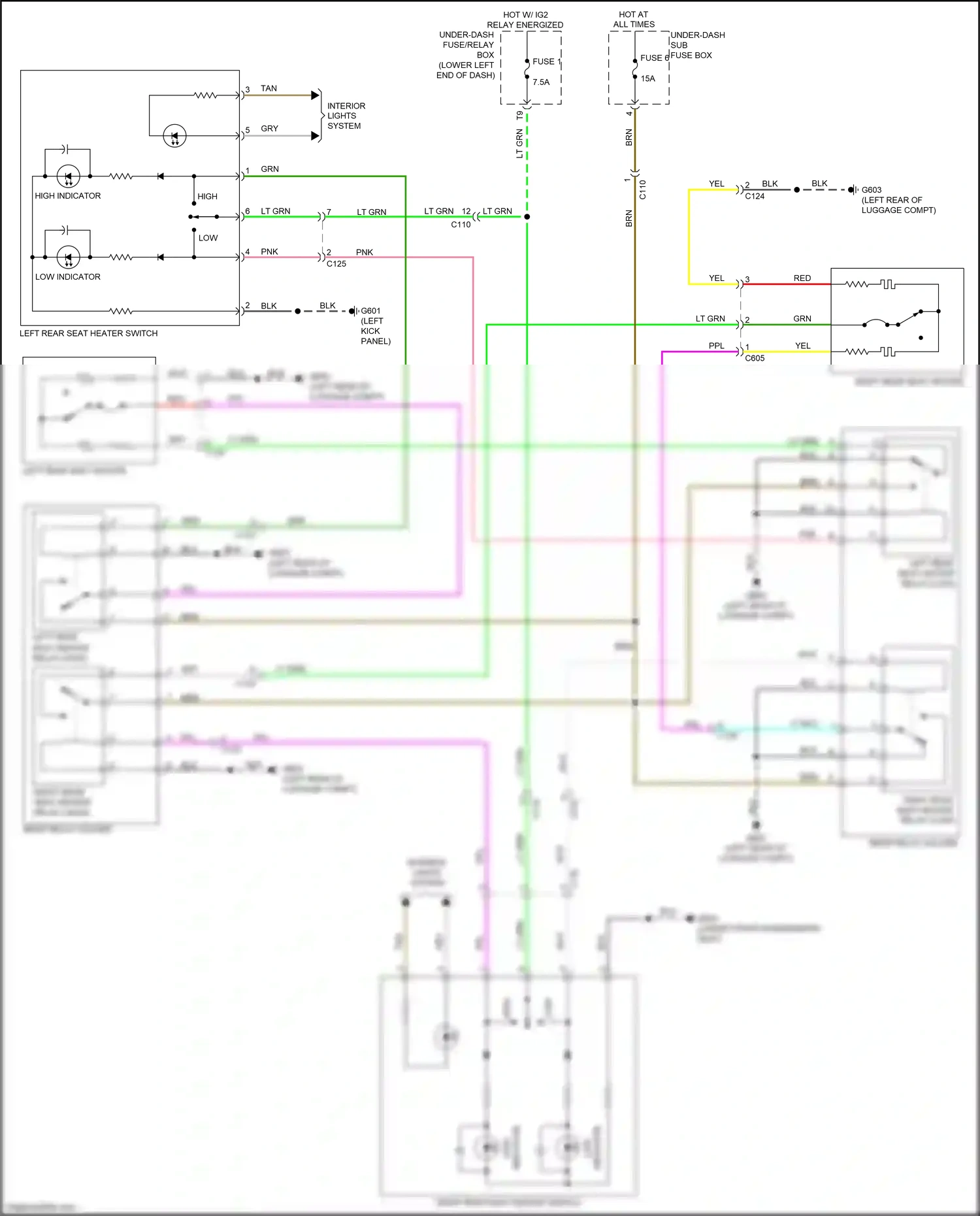 Wiring diagram low indicator for Honda Accord IX facelift (2014-2019) (4 of 4)