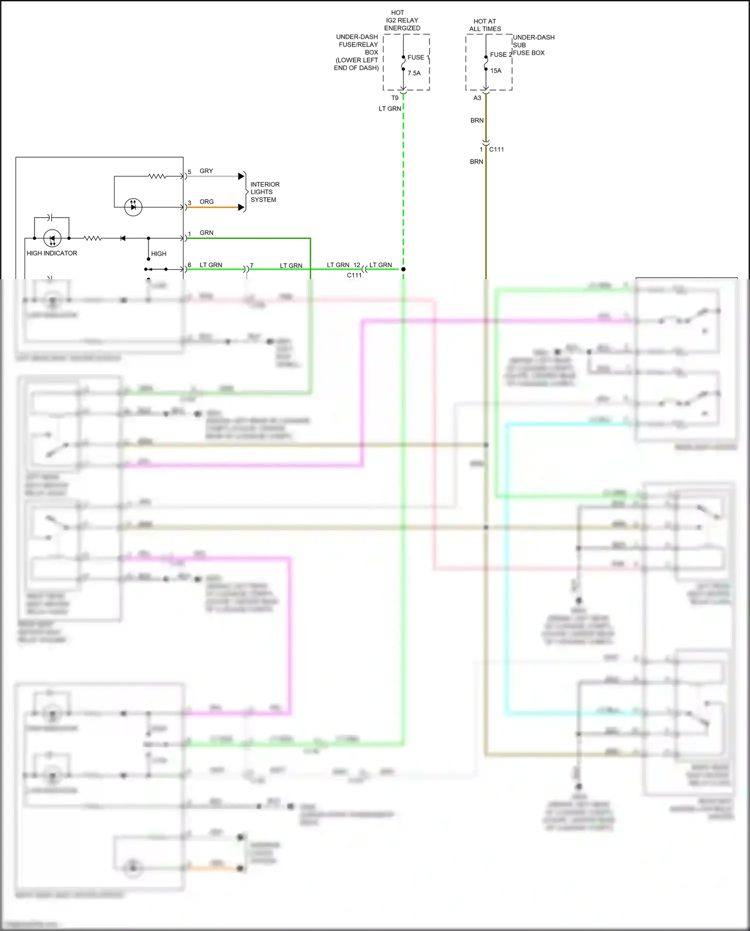 Wiring diagram low indicator for Honda Accord IX facelift (2014-2019) (1 of 4)
