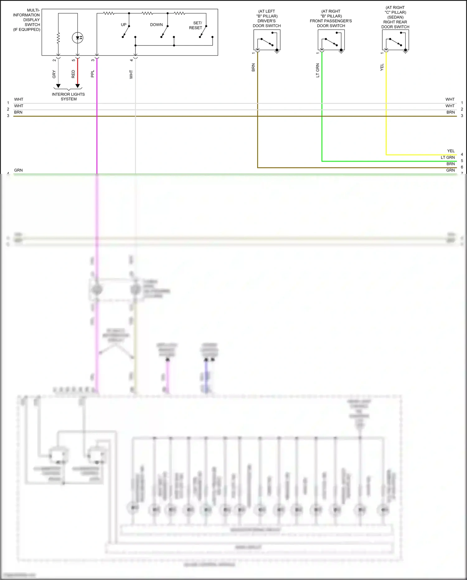 Wiring diagram multi- information display switch for Honda Accord IX facelift (2014-2019) (1 of 3)