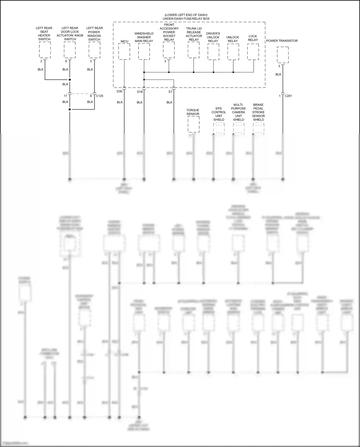 Wiring diagram multi- purpose camera unit shield for Honda Accord IX facelift (2014-2019) (1 of 1)