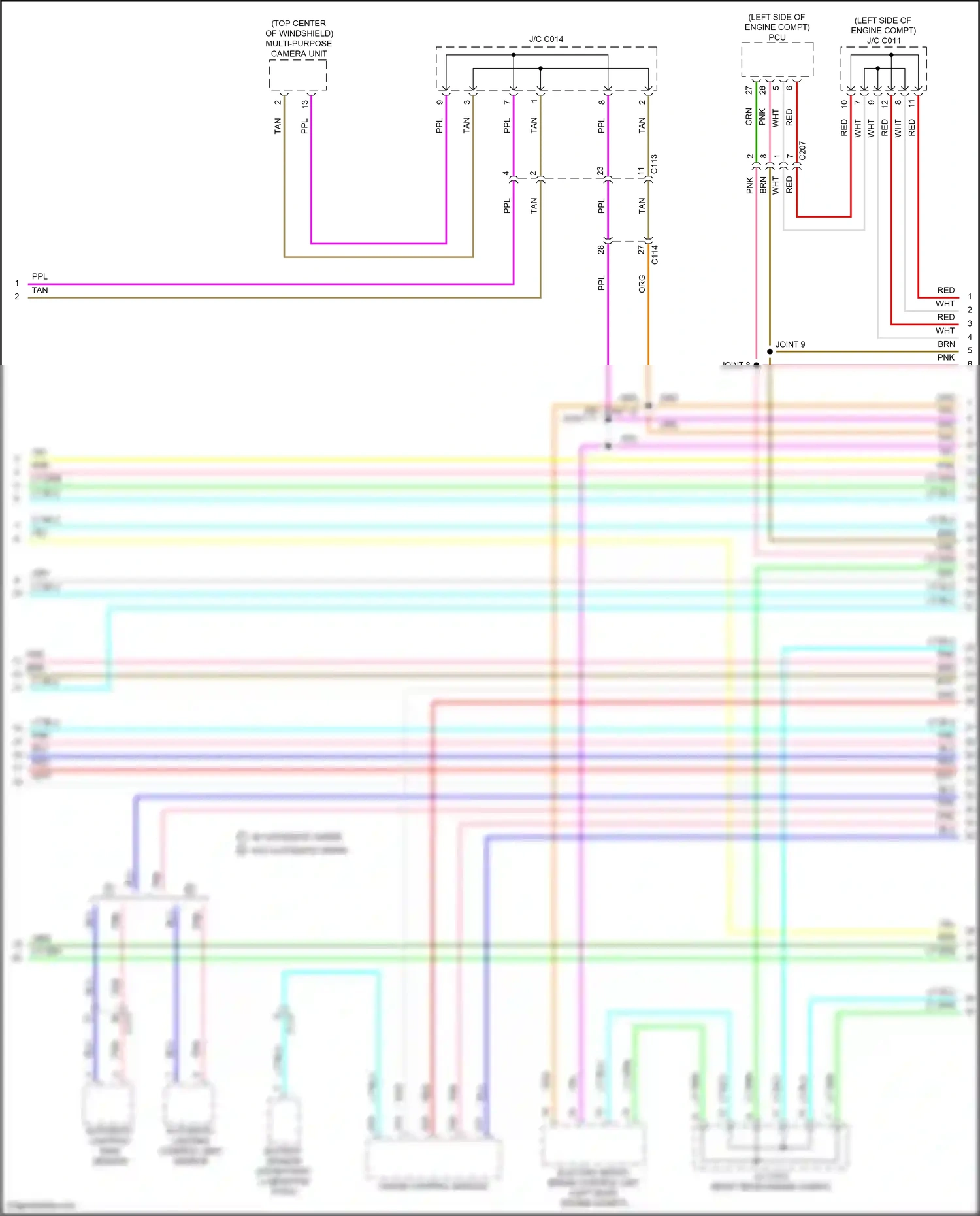 Wiring diagram multi-purpose camera unit for Honda Accord IX facelift (2014-2019) (2 of 8)
