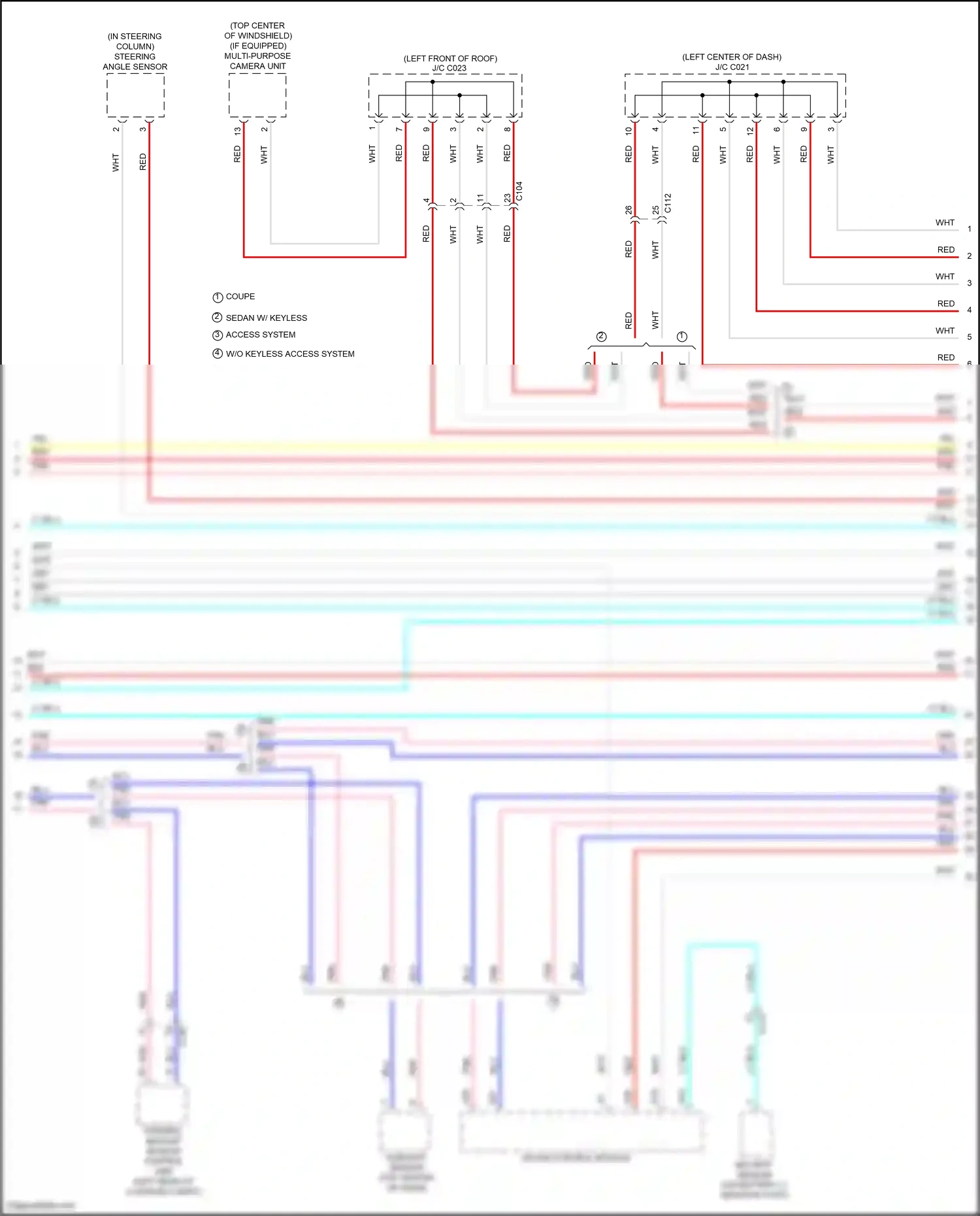 Wiring diagram parking, backup sensor control unit for Honda Accord IX facelift (2014-2019) (1 of 7)